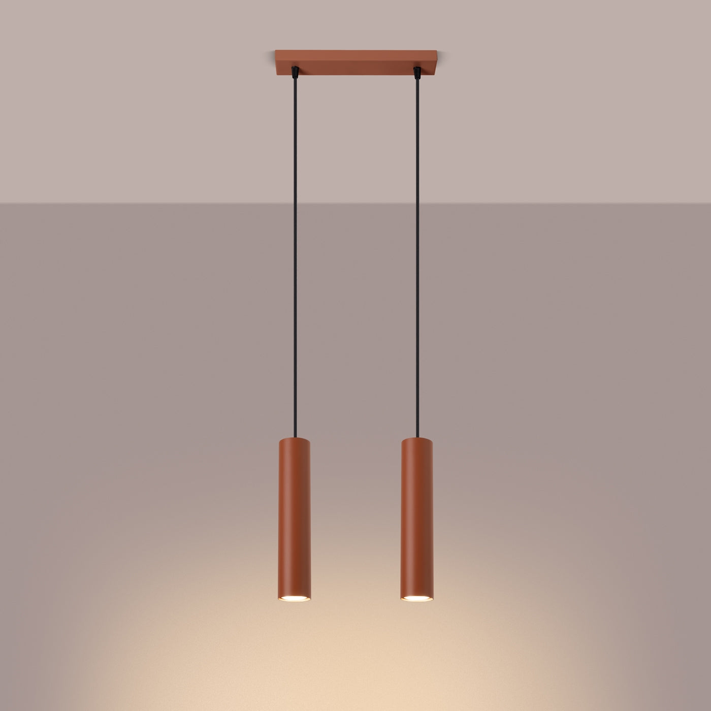 Lampa wisząca Lagos 2 ochra czerwona