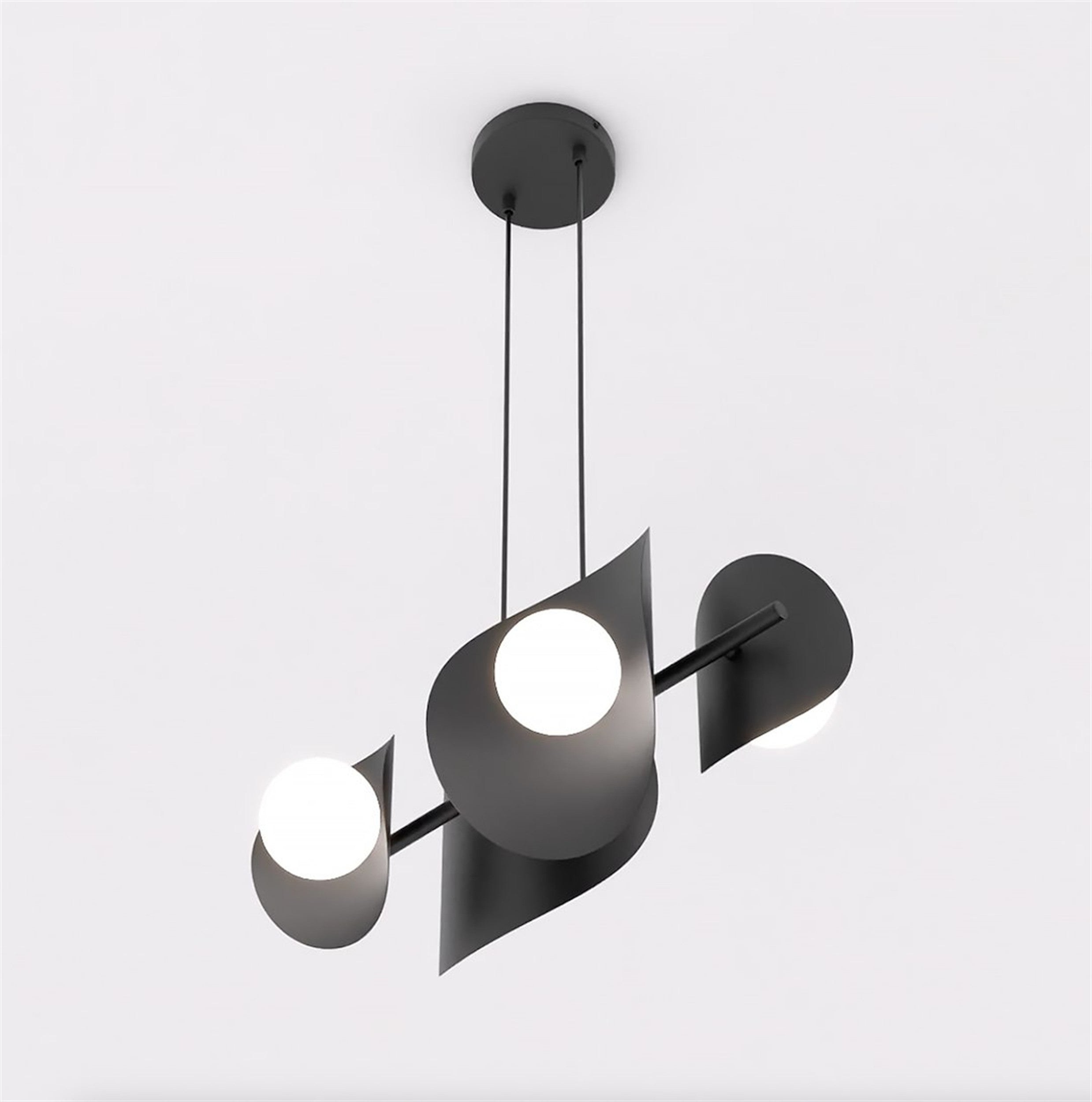 Lampa wisząca Elementi x4 czarna