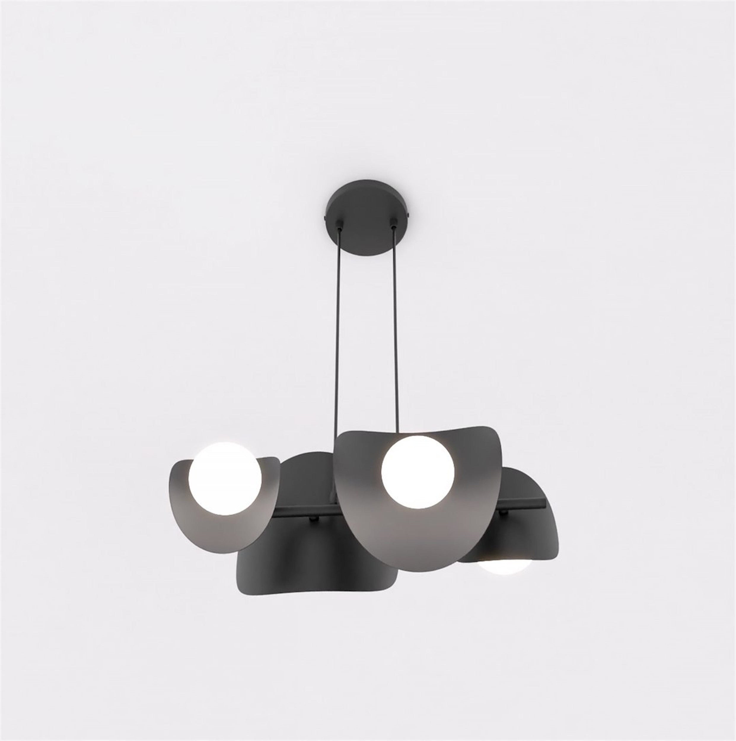 Lampa wisząca Elementi x4 czarna
