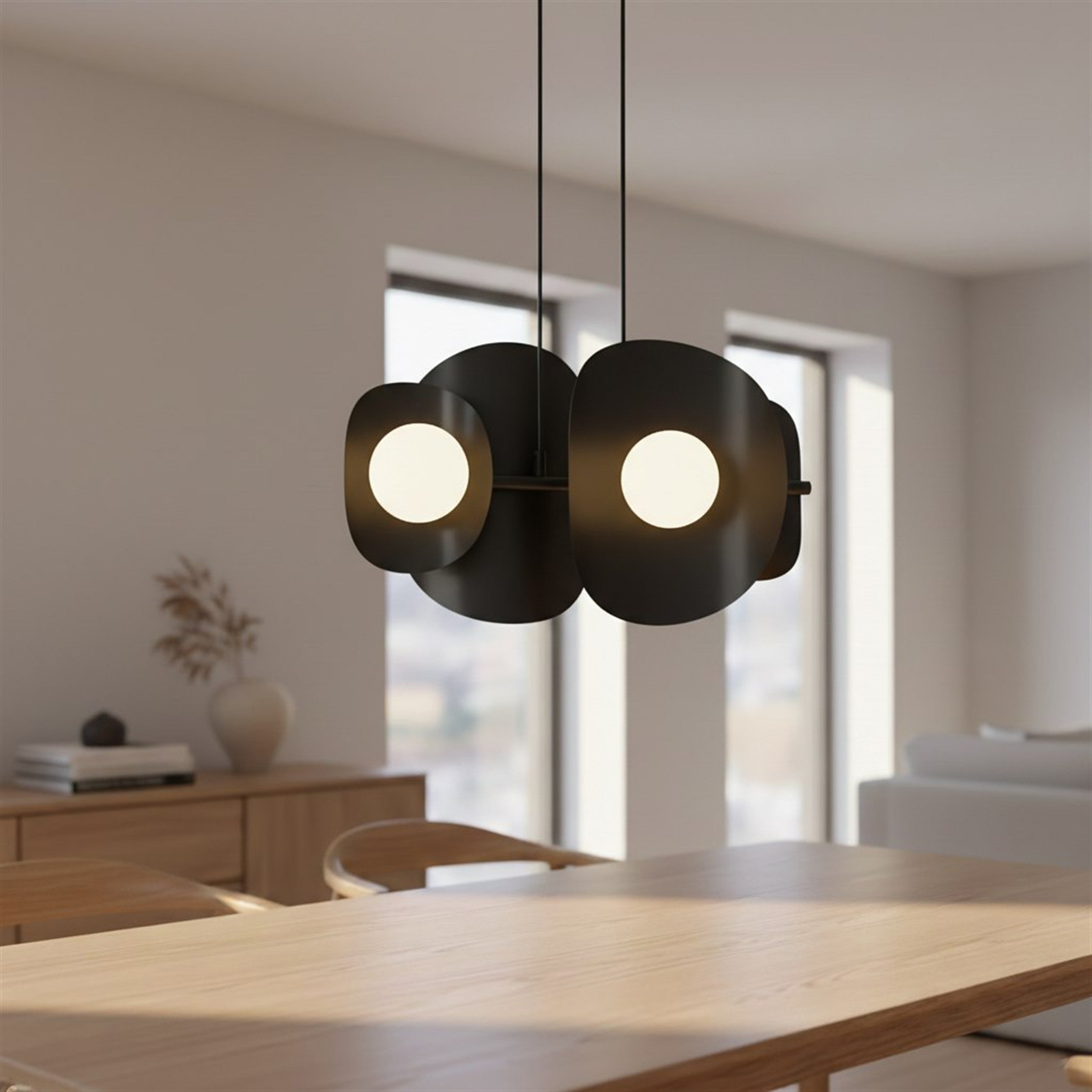 Lampa wisząca Elementi x4 czarna