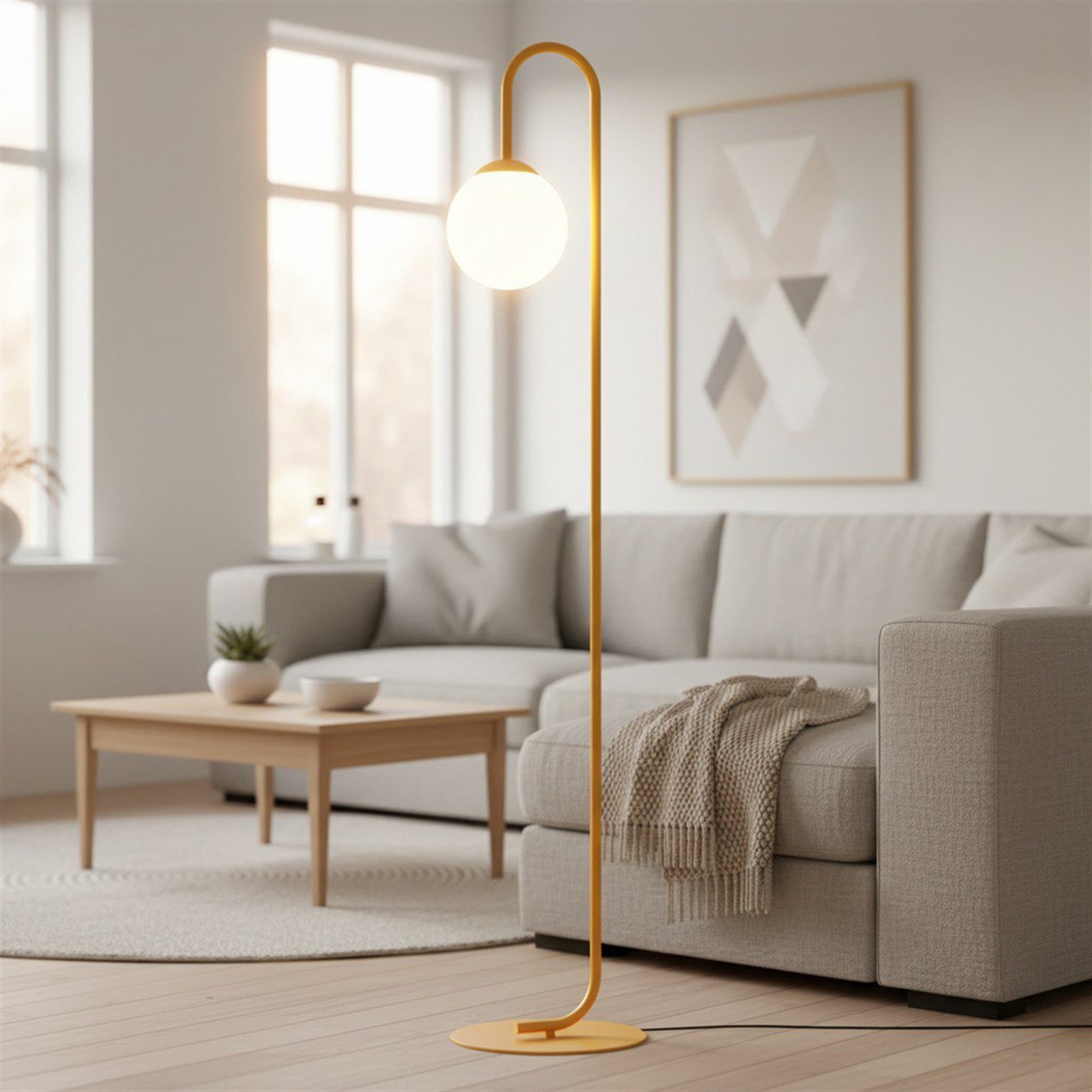 Lampa podłogowa Flor 150 cm pomarańczowa