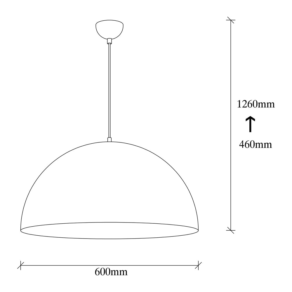 Lampa sufitowa Rientaki średnica 60 cm czarna