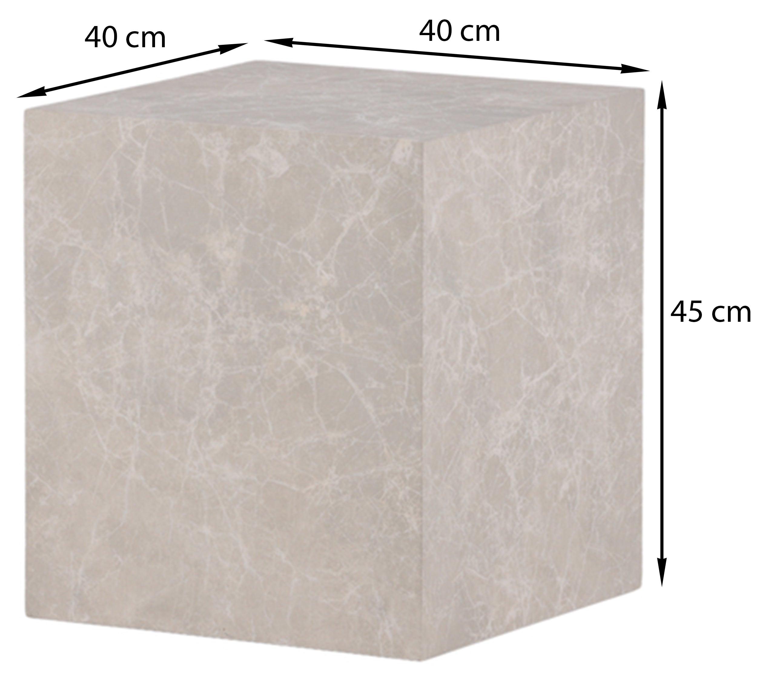 Stolik kawowy Dispect kwadratowy 40 cm jasnobeżowy