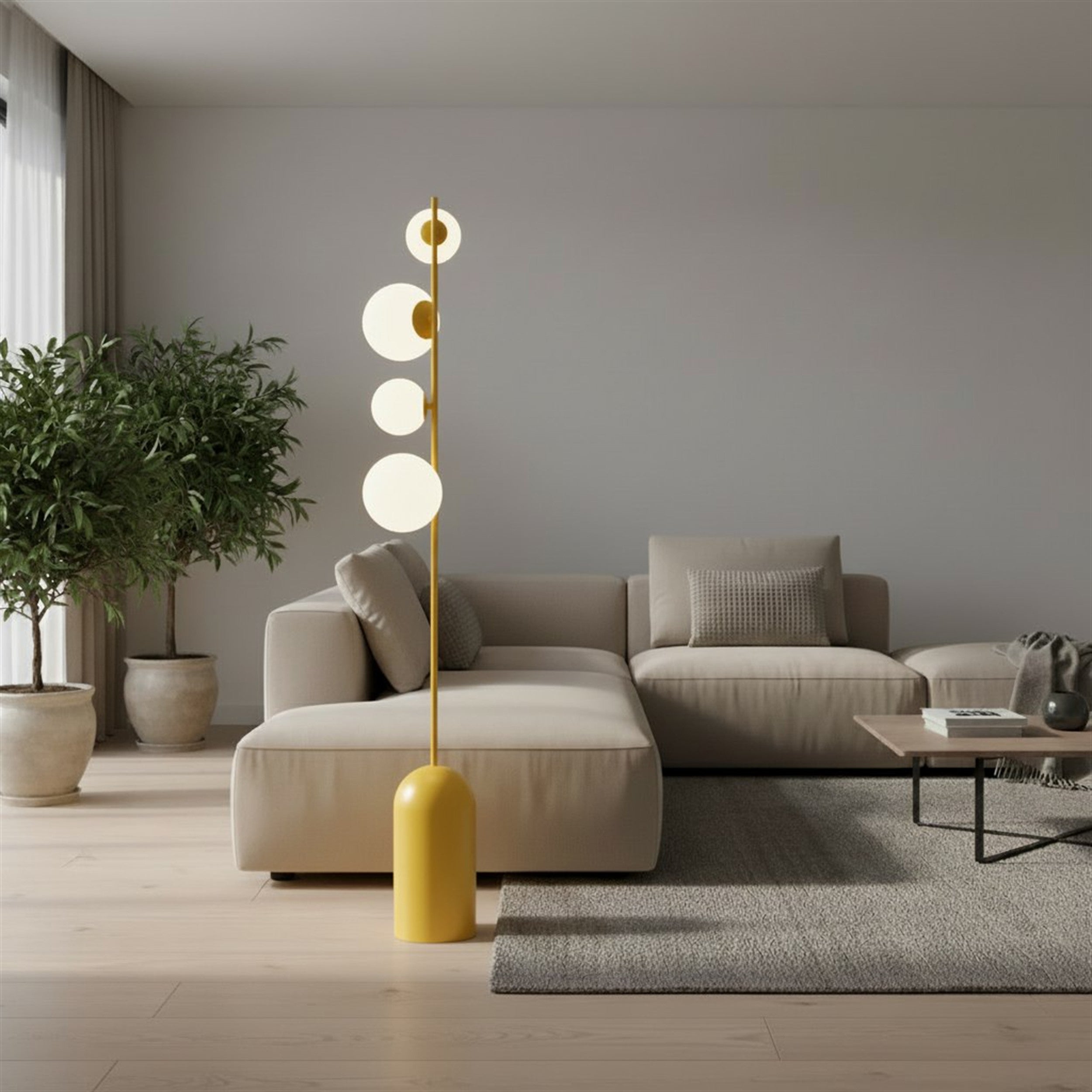 Lampa podłogowa Etno x4 pomarańczowa