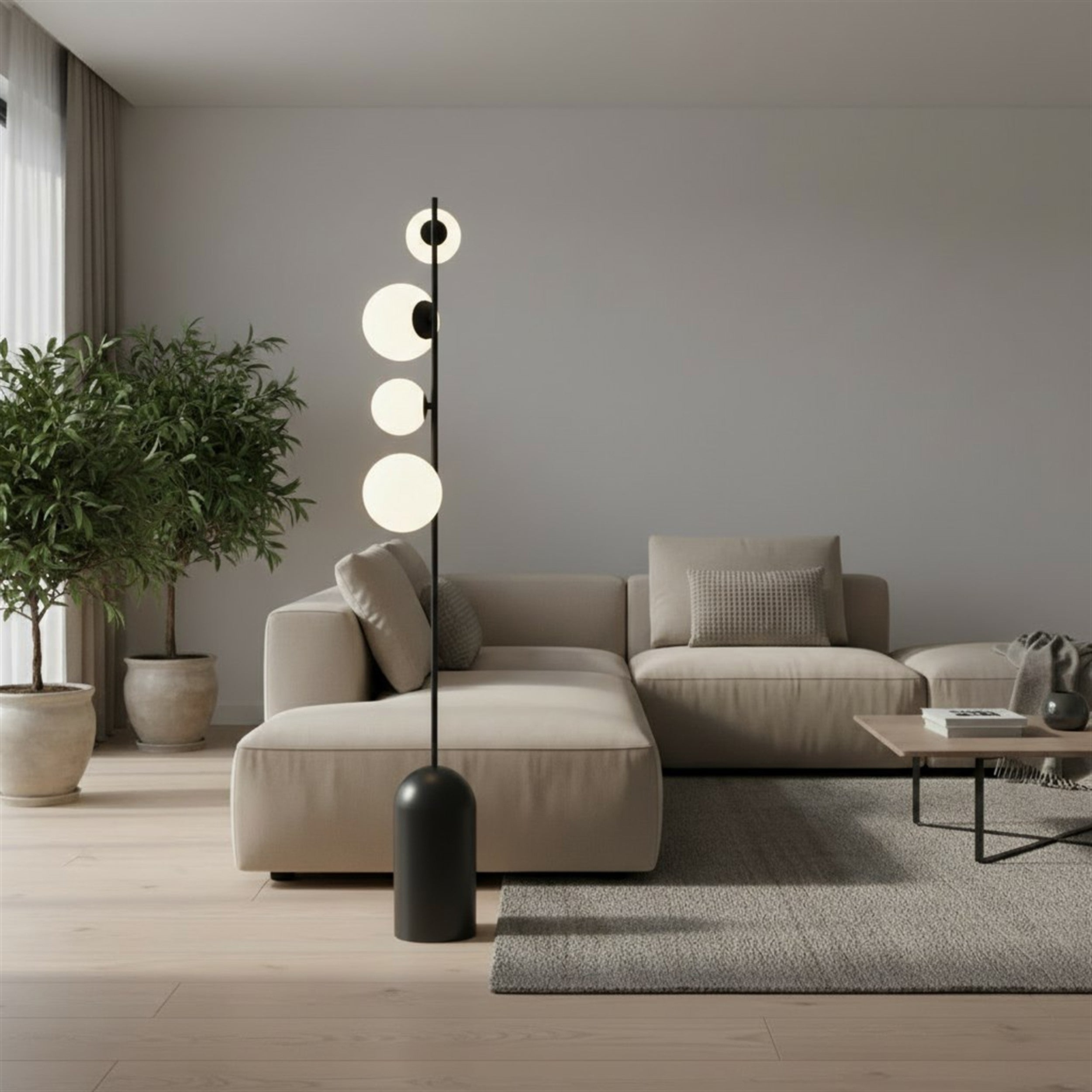 Lampa podłogowa Etno x4 czarna