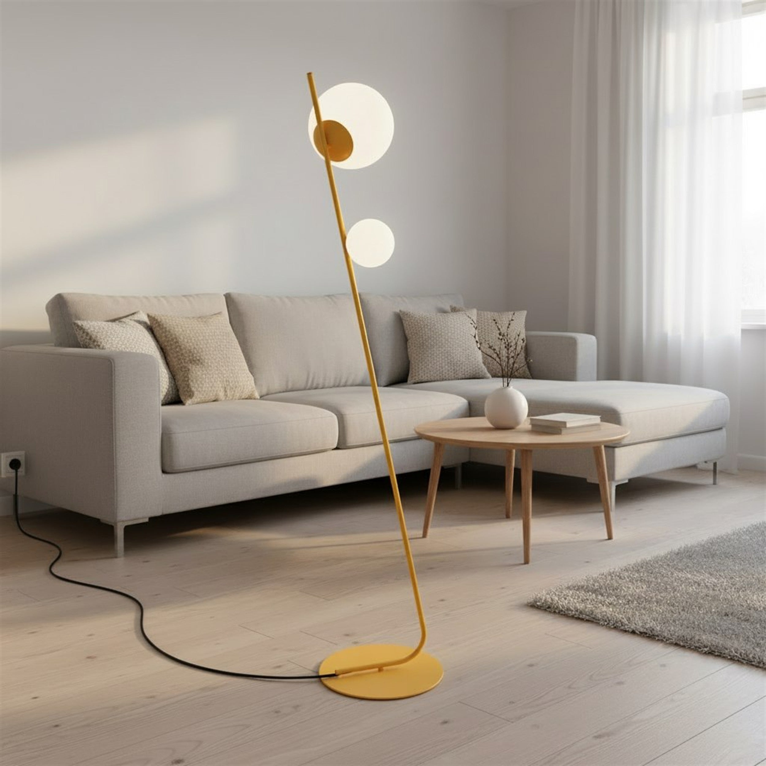 Lampa podłogowa Tatu x2 pomarańczowa