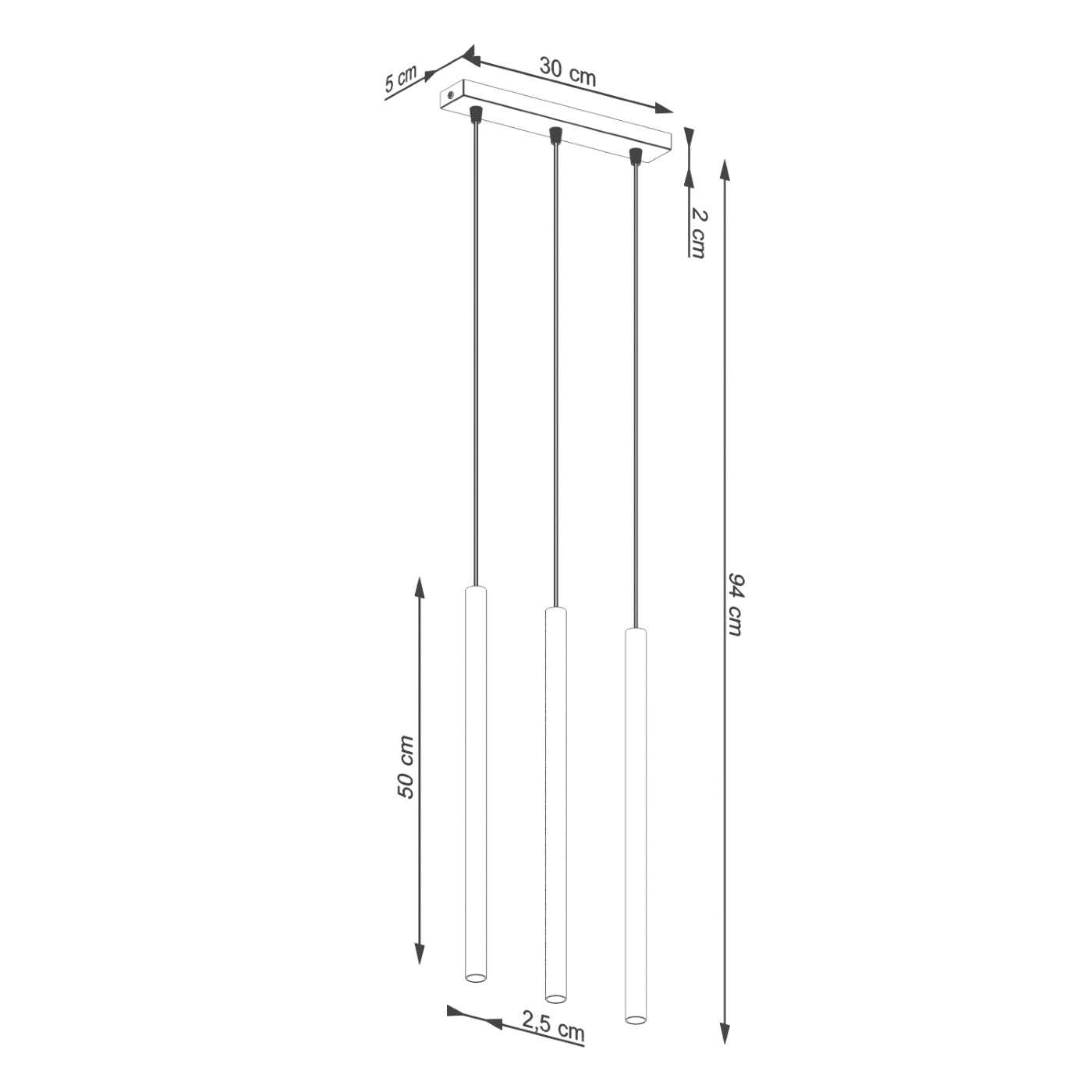 Lampa wisząca Pastelo 3 beżowa