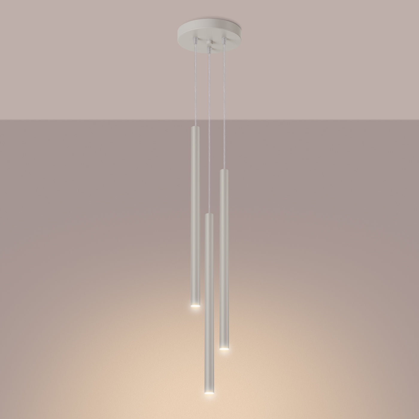 Lampa wisząca Pastelo 3P beżowa