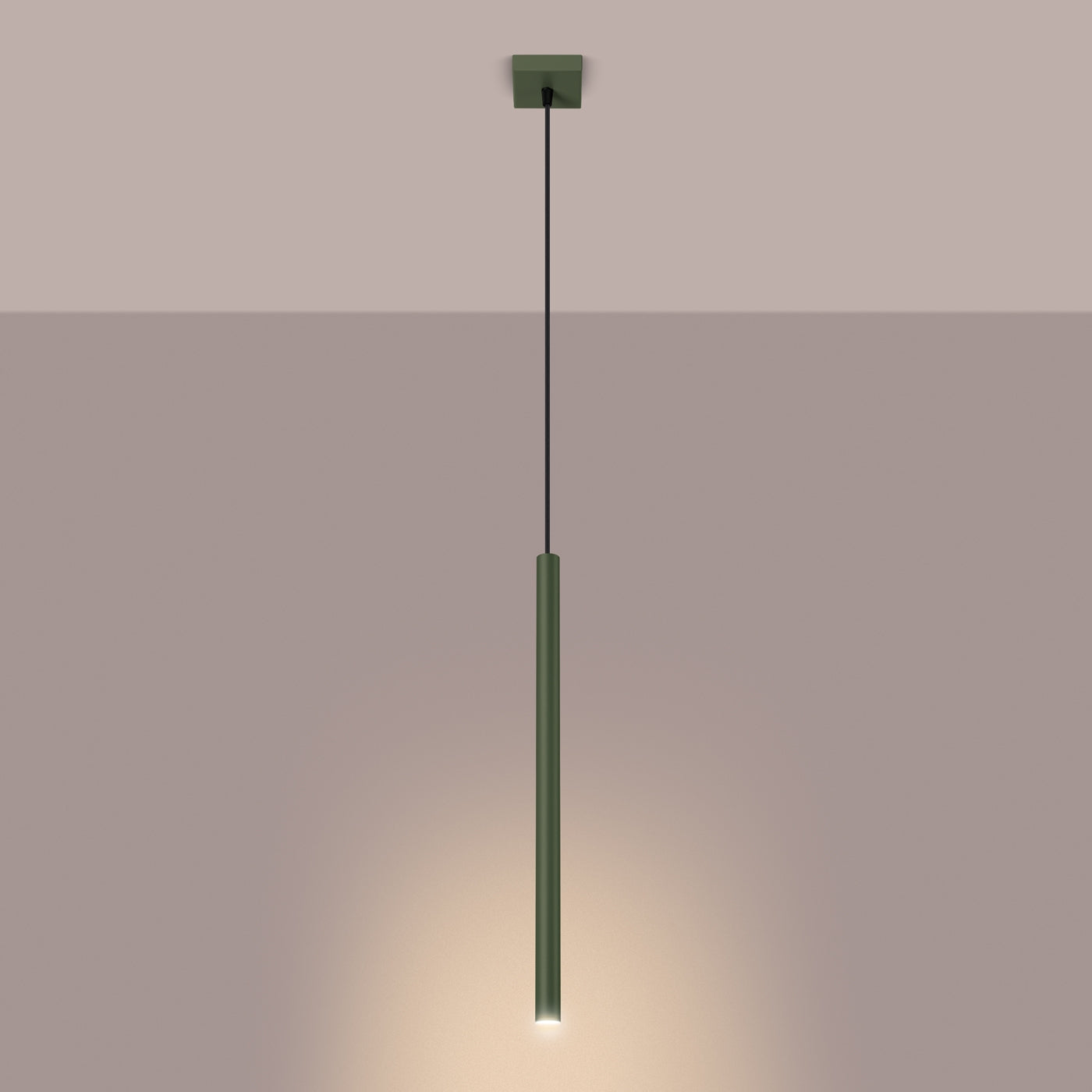 Lampa wisząca Pastelo 1 zielona oliwka