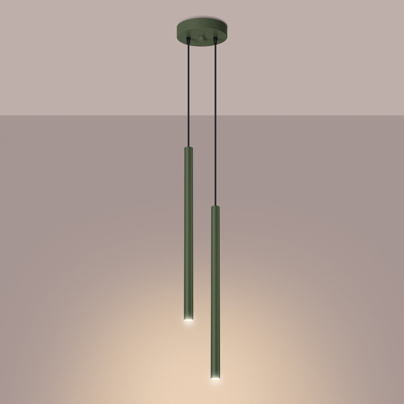 Lampa wisząca Pastelo 2 zielona oliwka