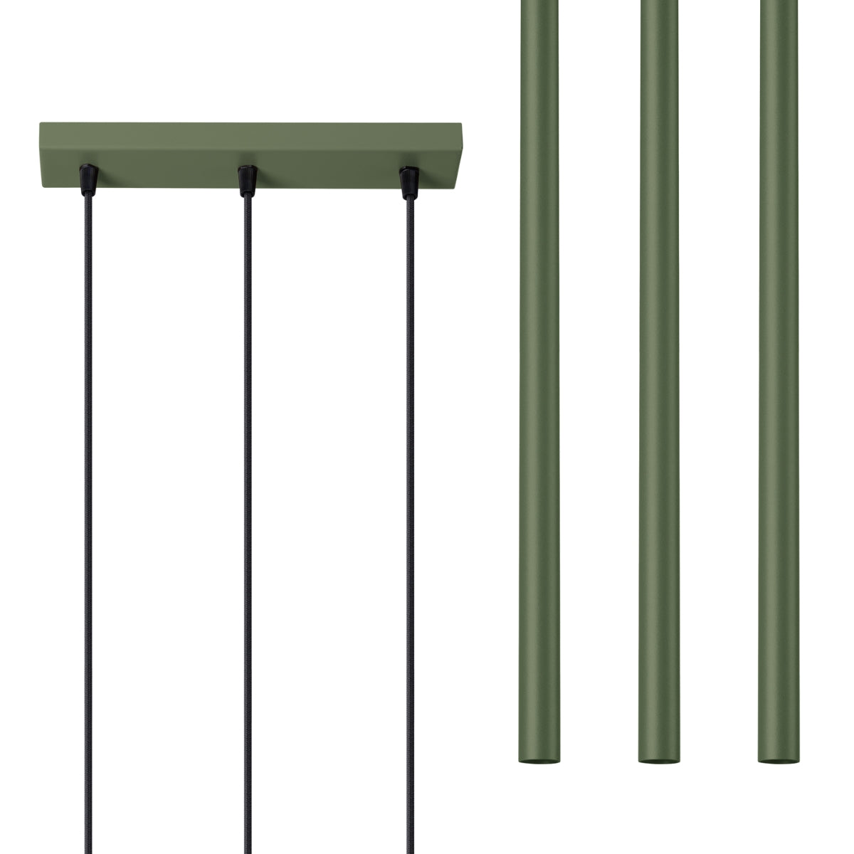 Lampa wisząca Pastelo 3 zielona oliwka