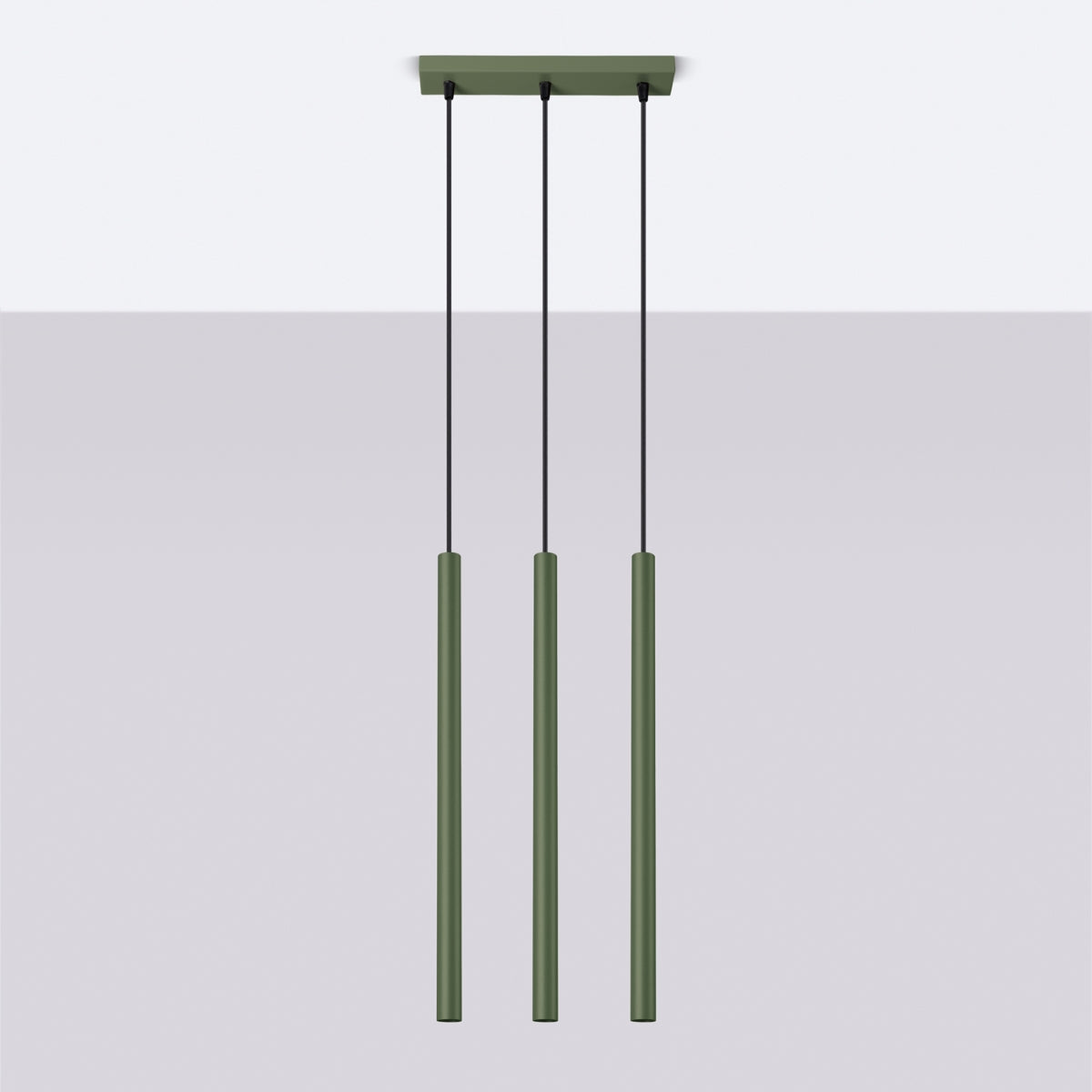 Lampa wisząca Pastelo 3 zielona oliwka