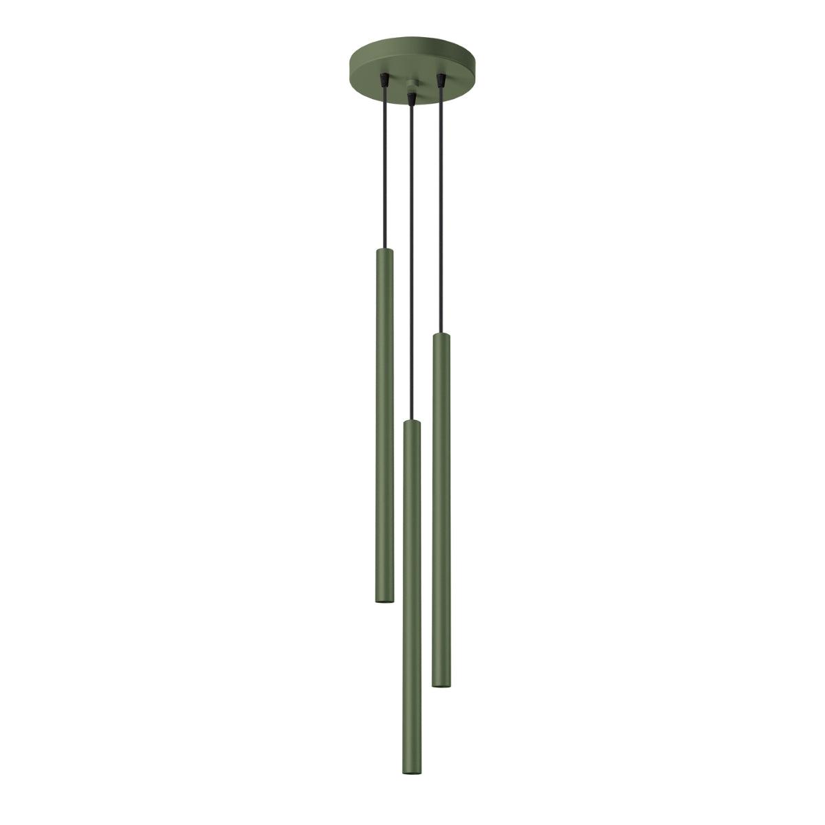 Lampa wisząca Pastelo 3P zielona oliwka