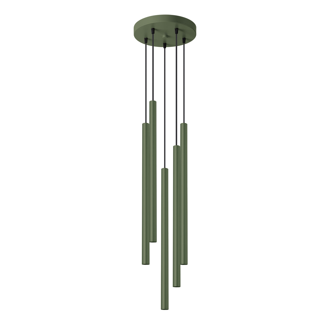 Lampa wisząca Pastelo 5P zielona oliwka