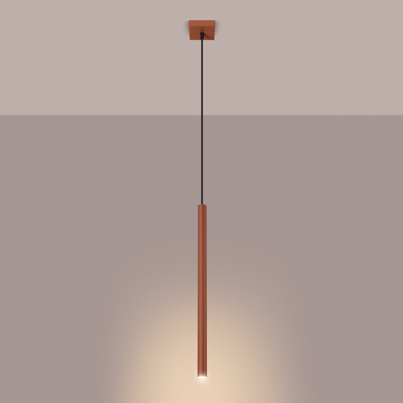 Lampa wisząca Pastelo 1 ochra czerwona
