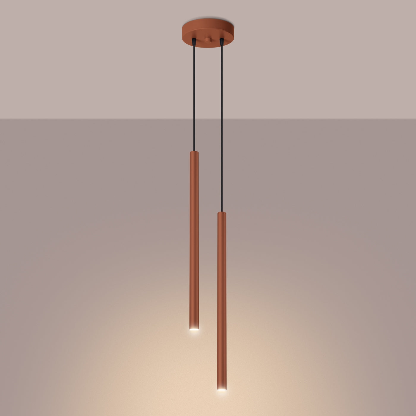 Lampa wisząca Pastelo 2 ochra czerwona