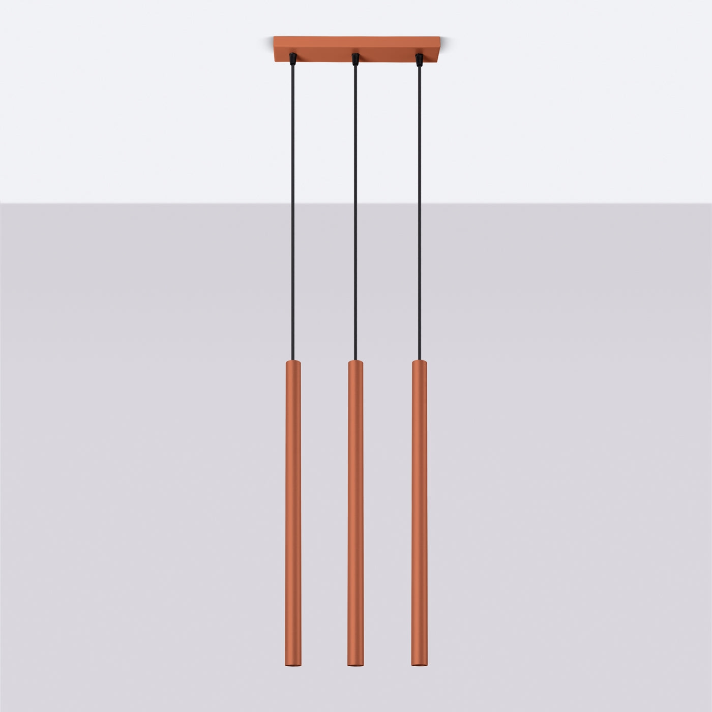 Lampa wisząca Pastelo 3 ochra czerwona