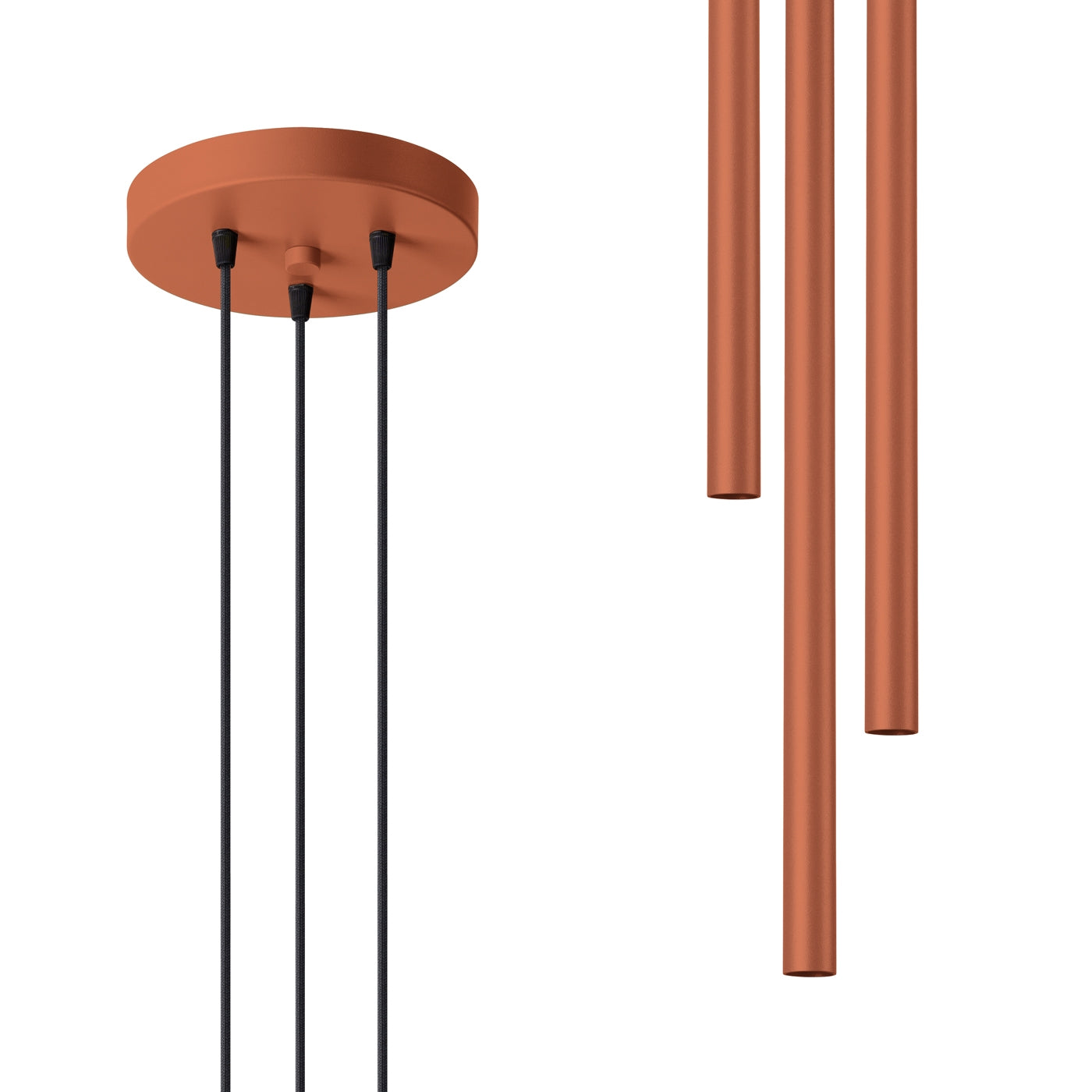 Lampa wisząca Pastelo 3P ochra czerwona