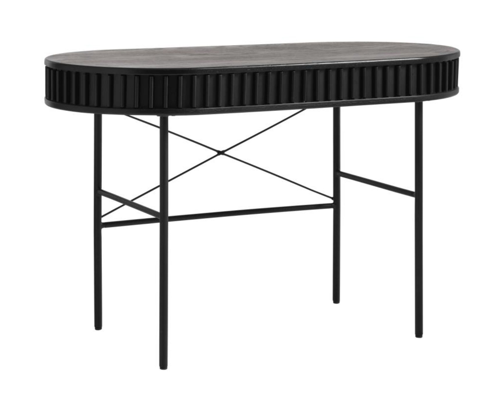 Biurko Ovitties 120x60 cm czarne lamele
