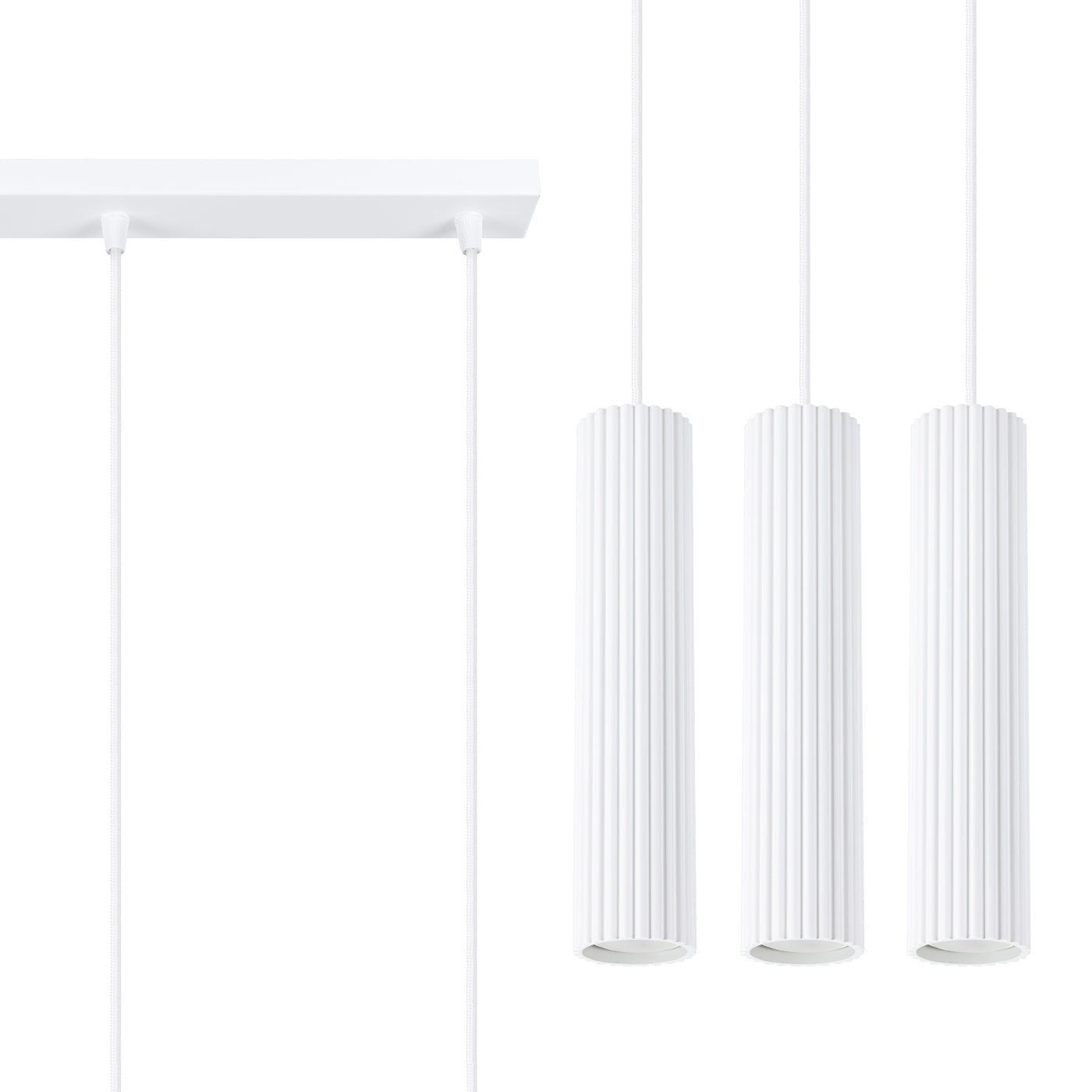 Lampa wisząca Karbon 3L biały