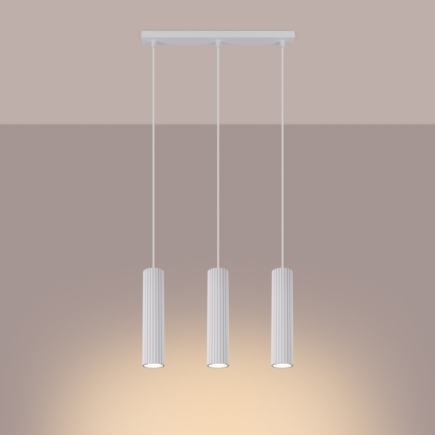 Lampa wisząca Karbon 3L biały