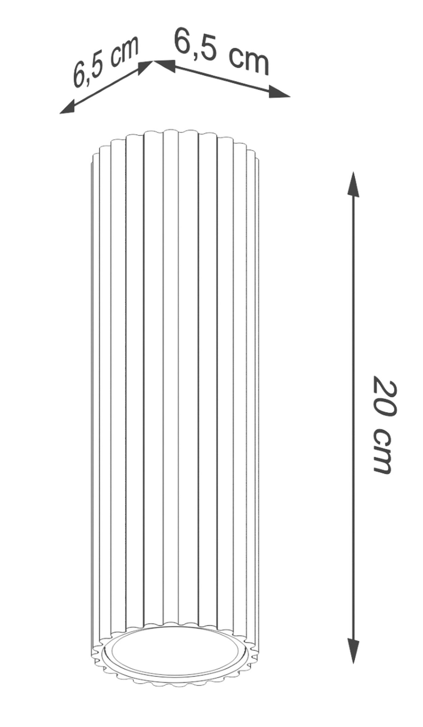 Plafon Karbon 20 cm złoty