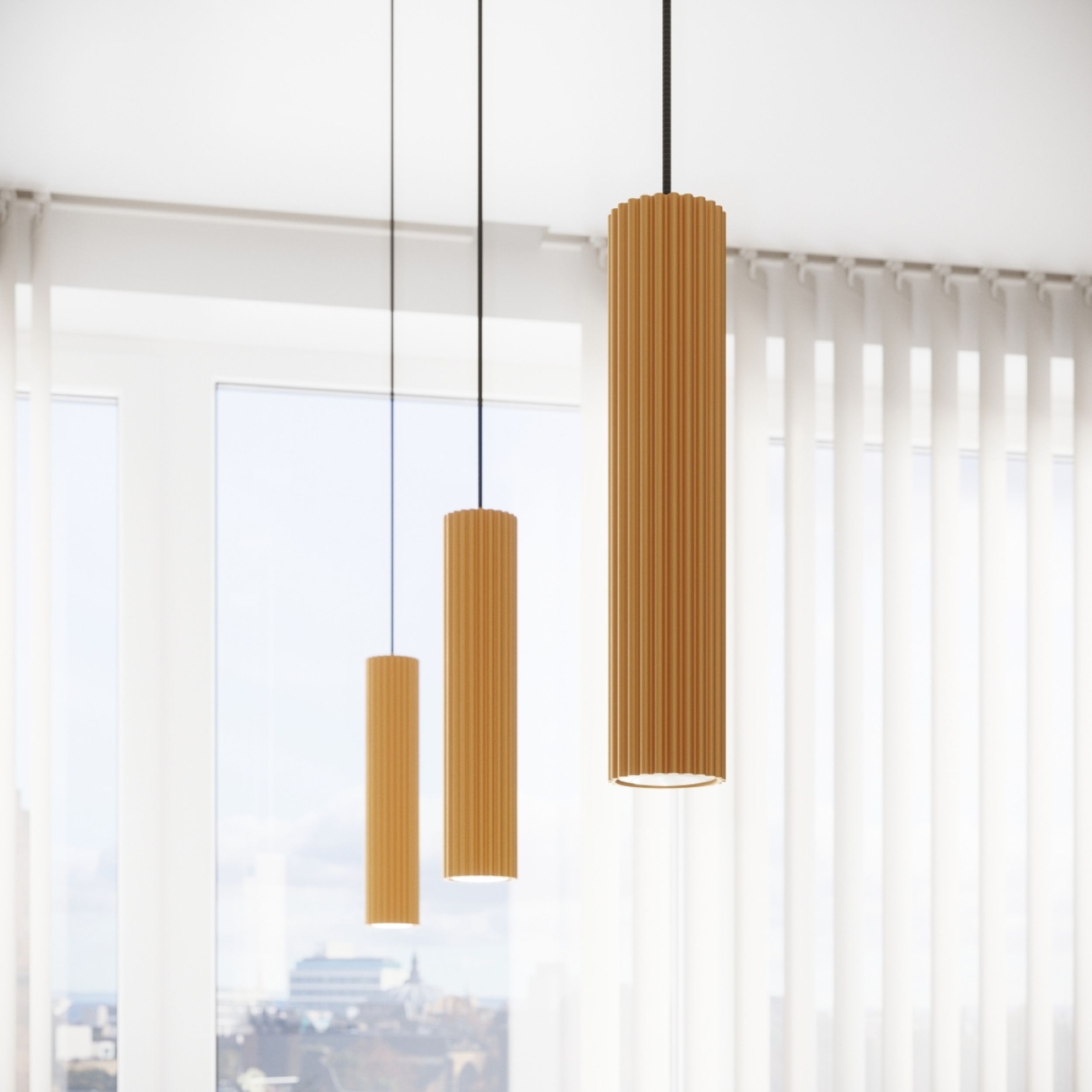 Lampa wisząca Karbon x1 złota