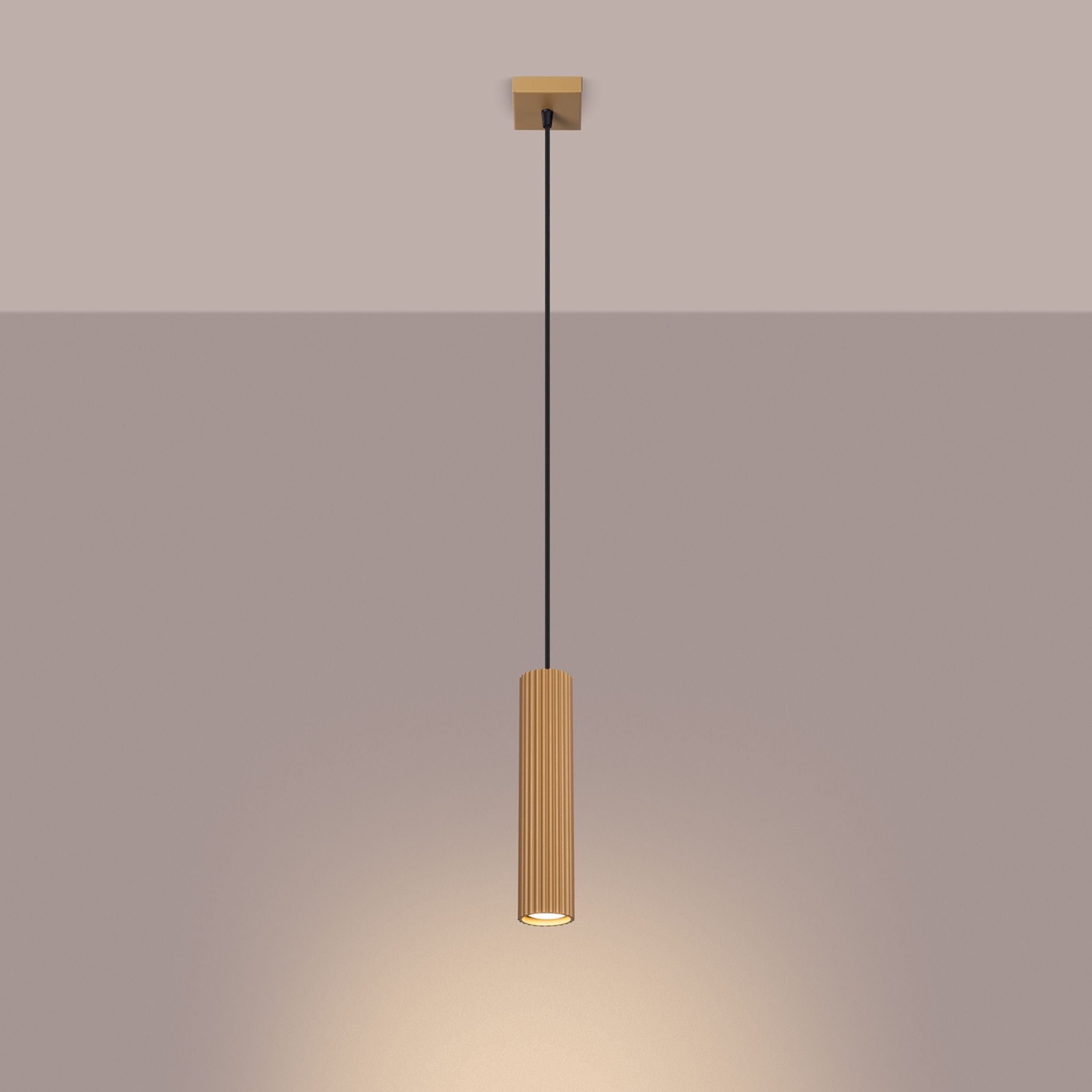 Lampa wisząca Karbon x1 złota