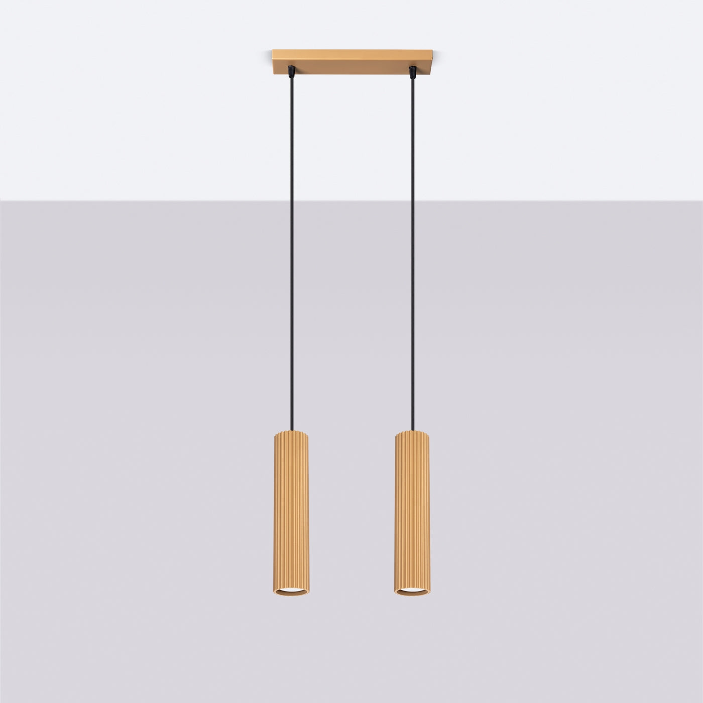 Lampa wisząca Karbon 2 złota