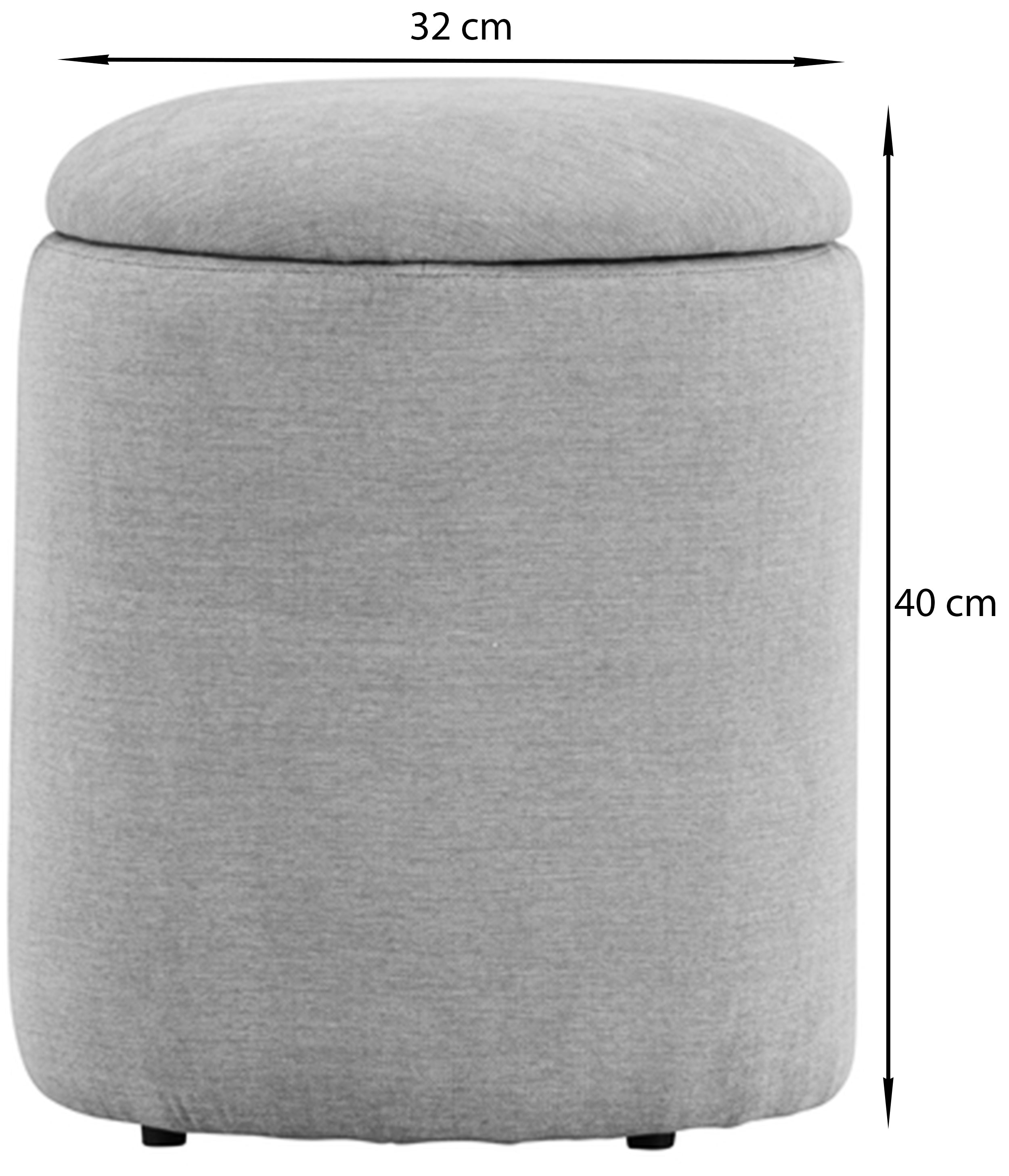 Pufa Limpen 40 x 32 cm otwierana velvet kremowa