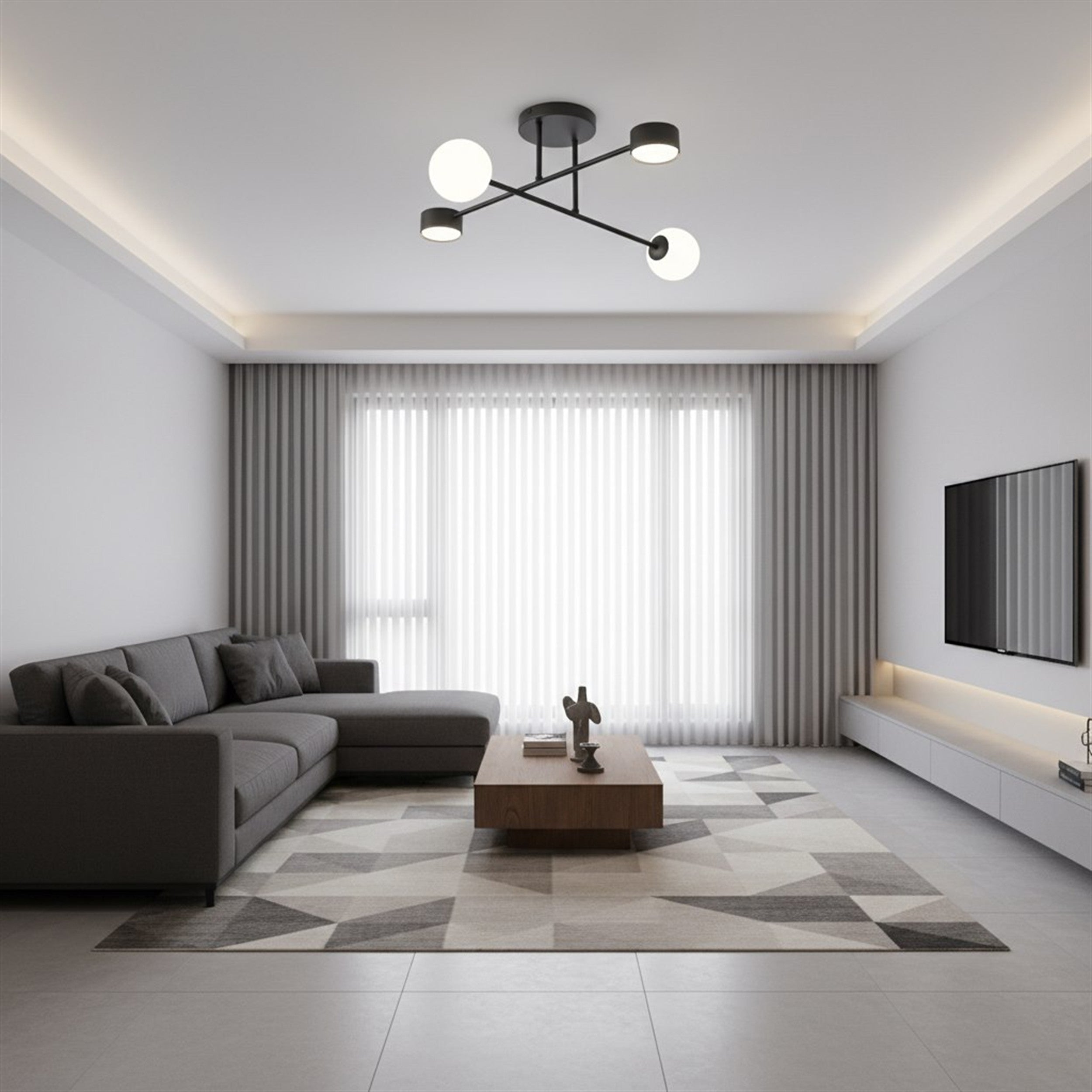 Lampa wisząca Holon x4 czarna