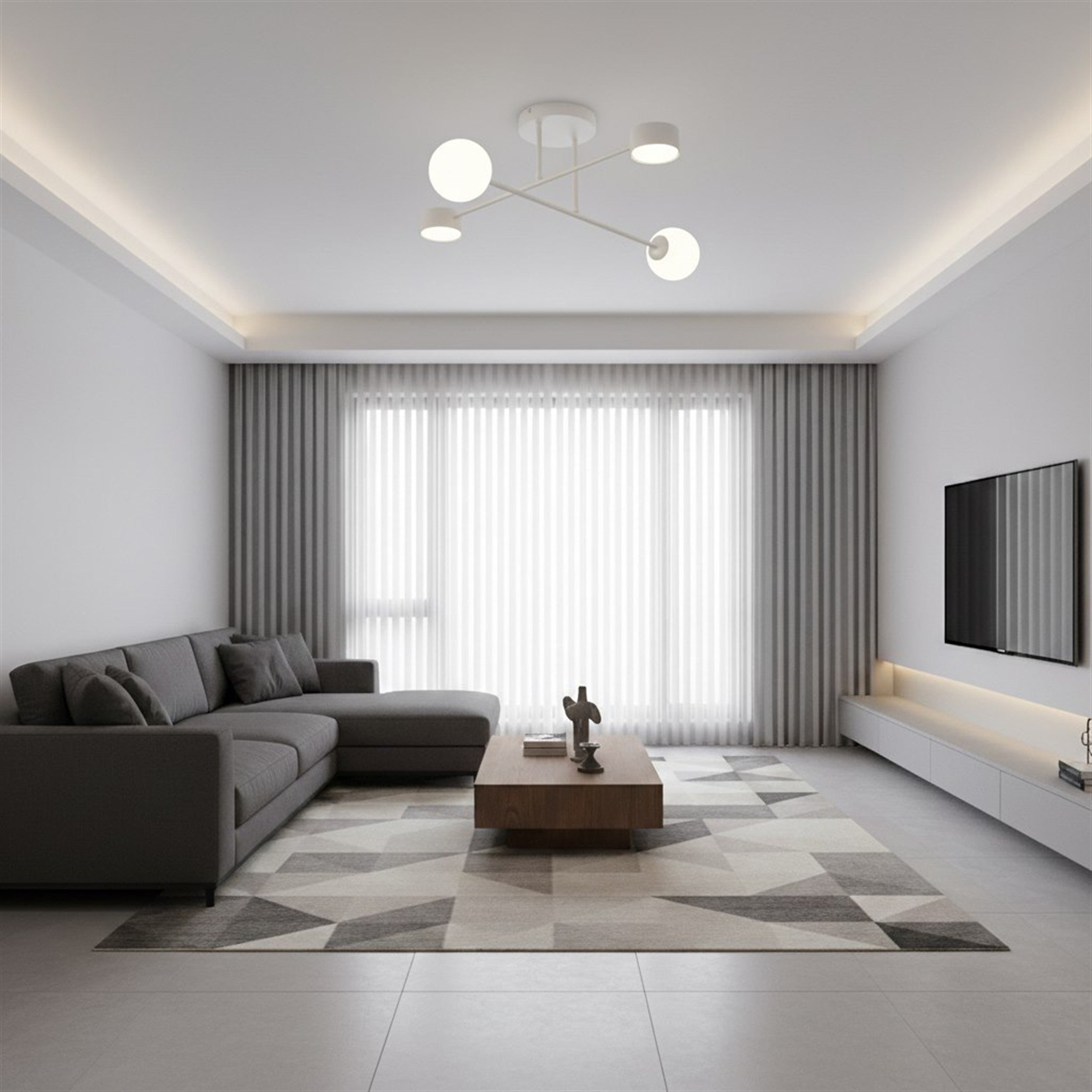 Lampa wisząca Holon x4 biała