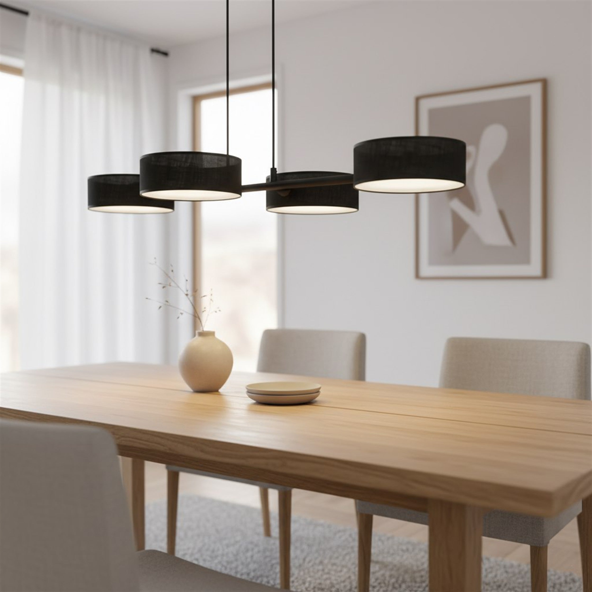 Lampa wisząca Drumz x4 czarna