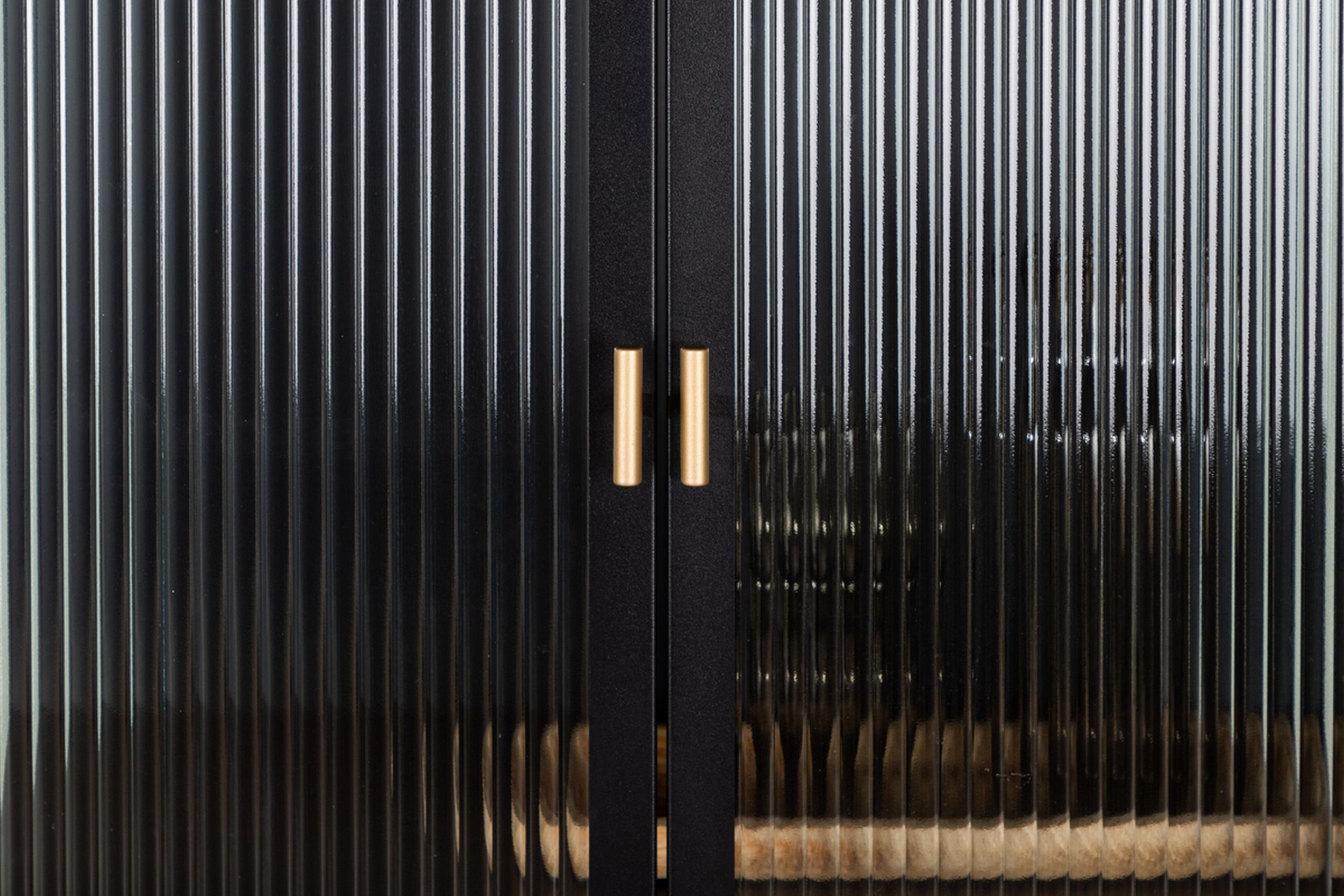 Witryna metalowa Garis 160 cm czarna