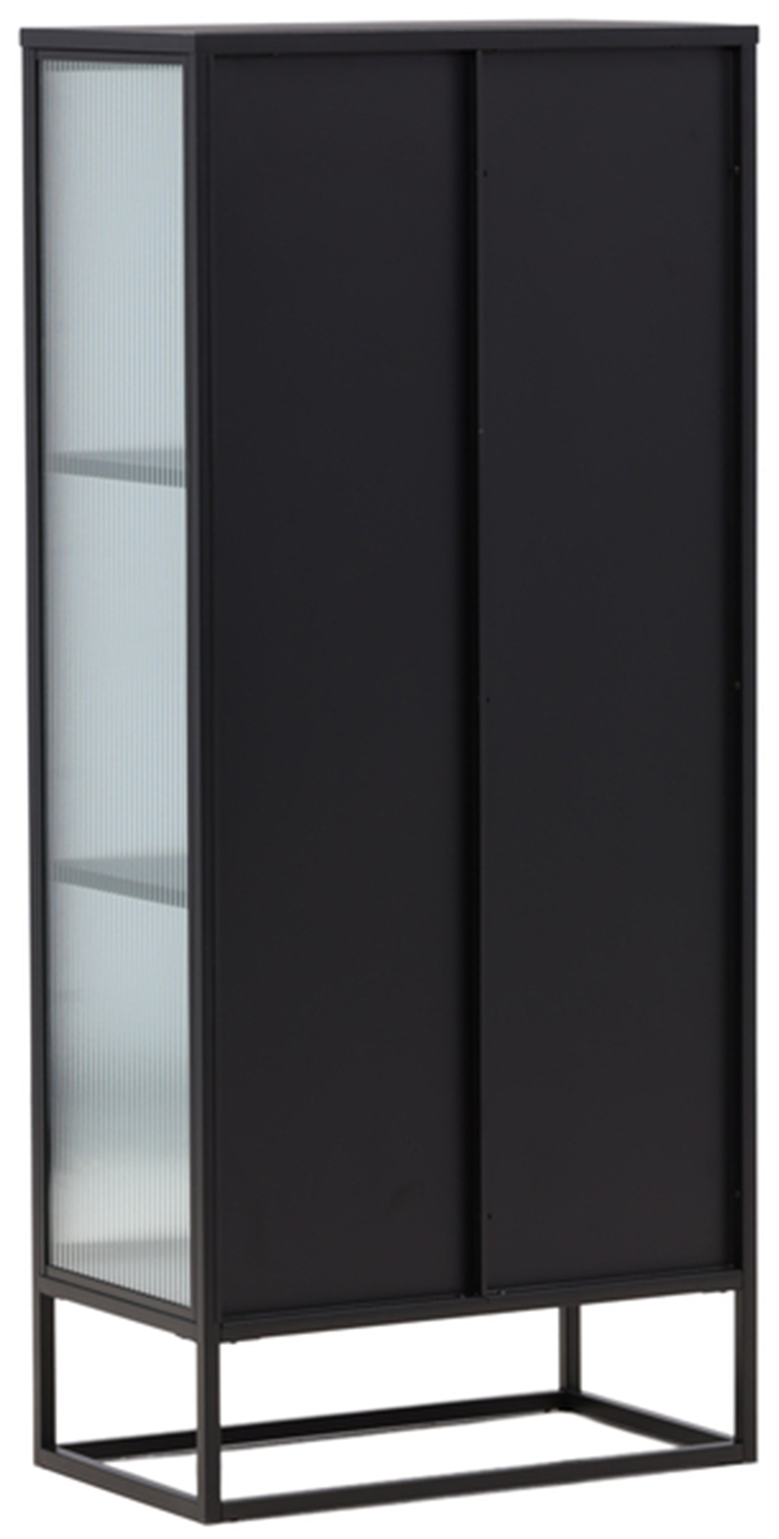 Witryna metalowa Garis 160 cm czarna