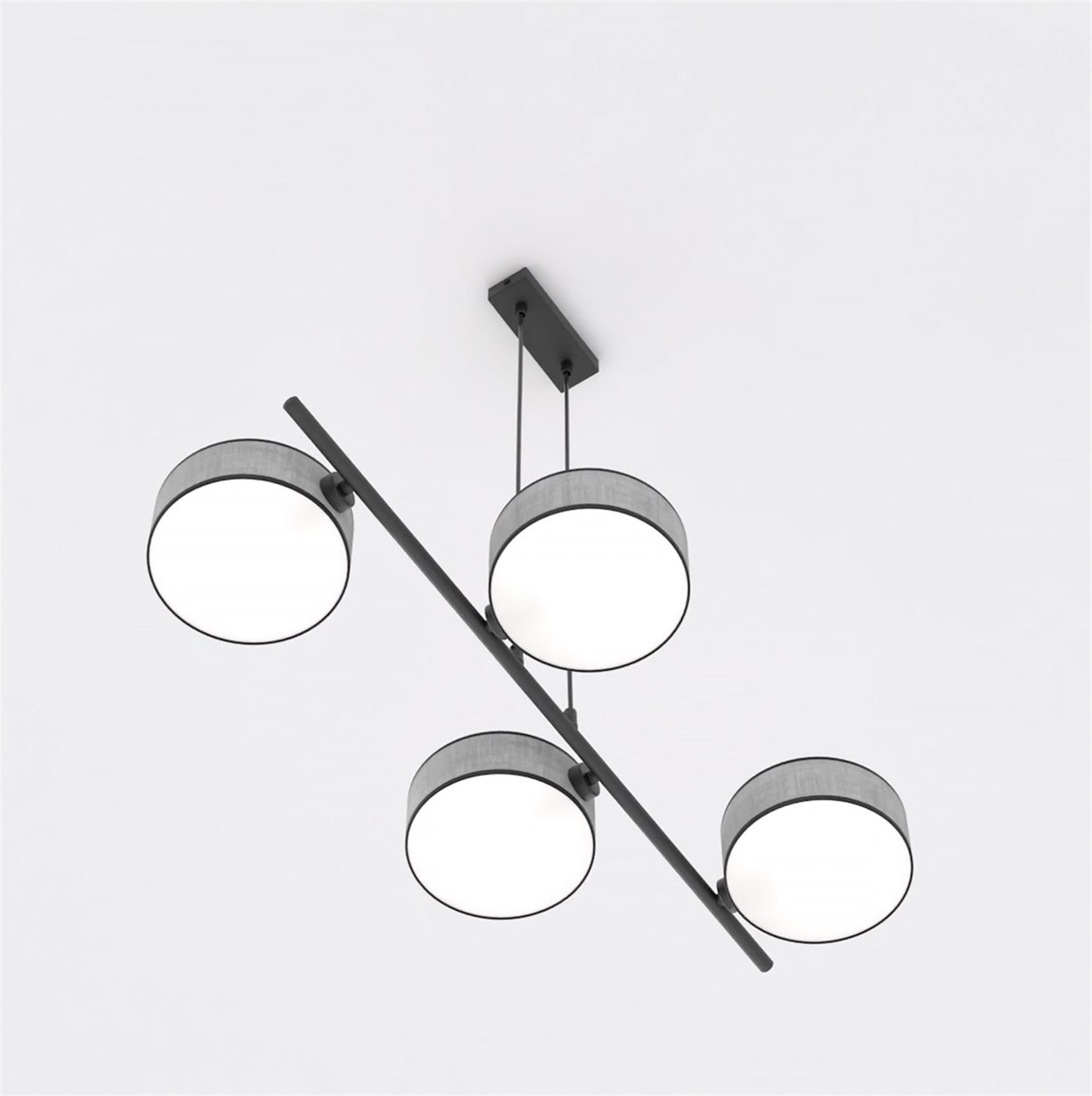 Lampa wisząca Drumz x4 szara