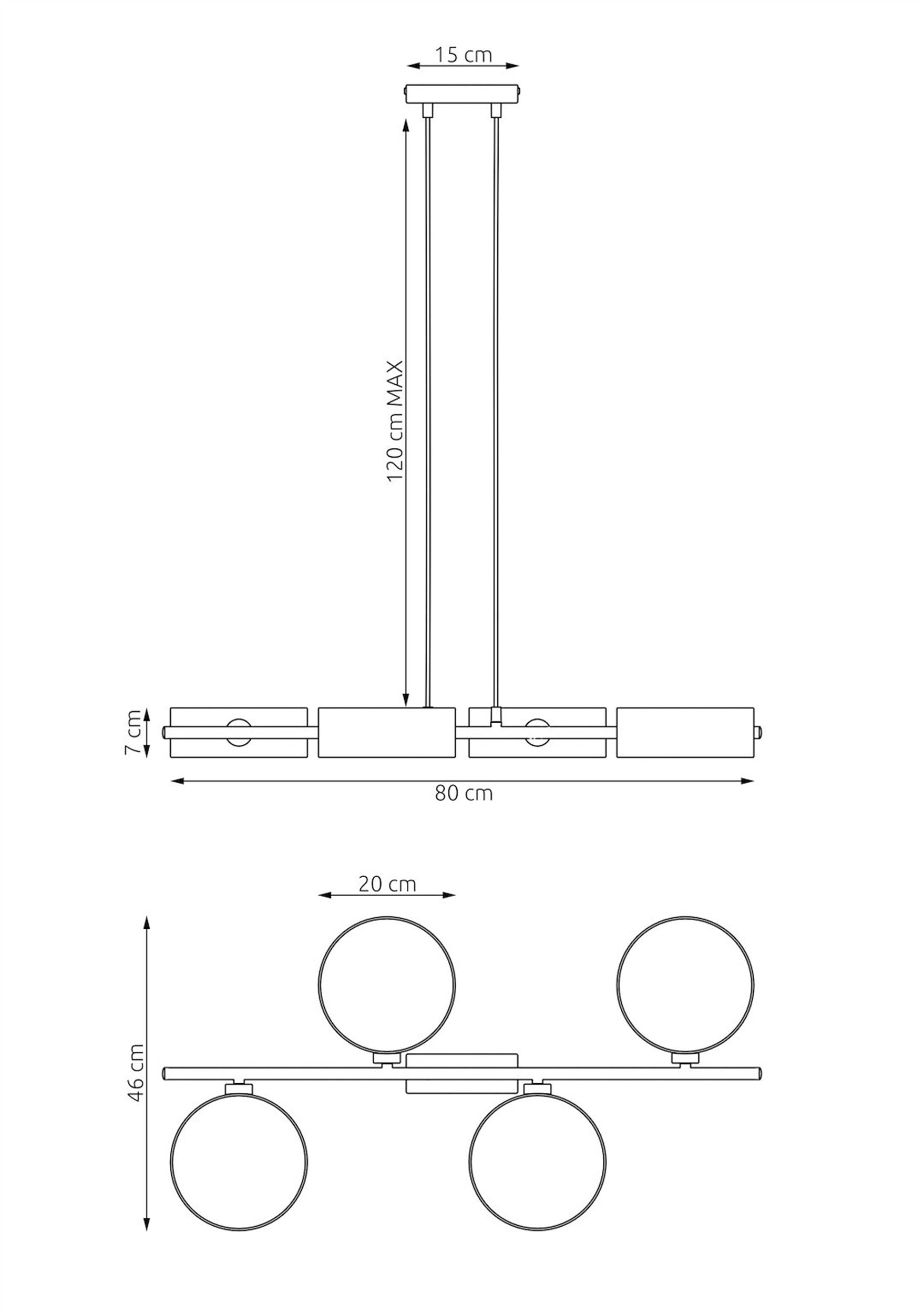 Lampa wisząca Drumz x4 szara