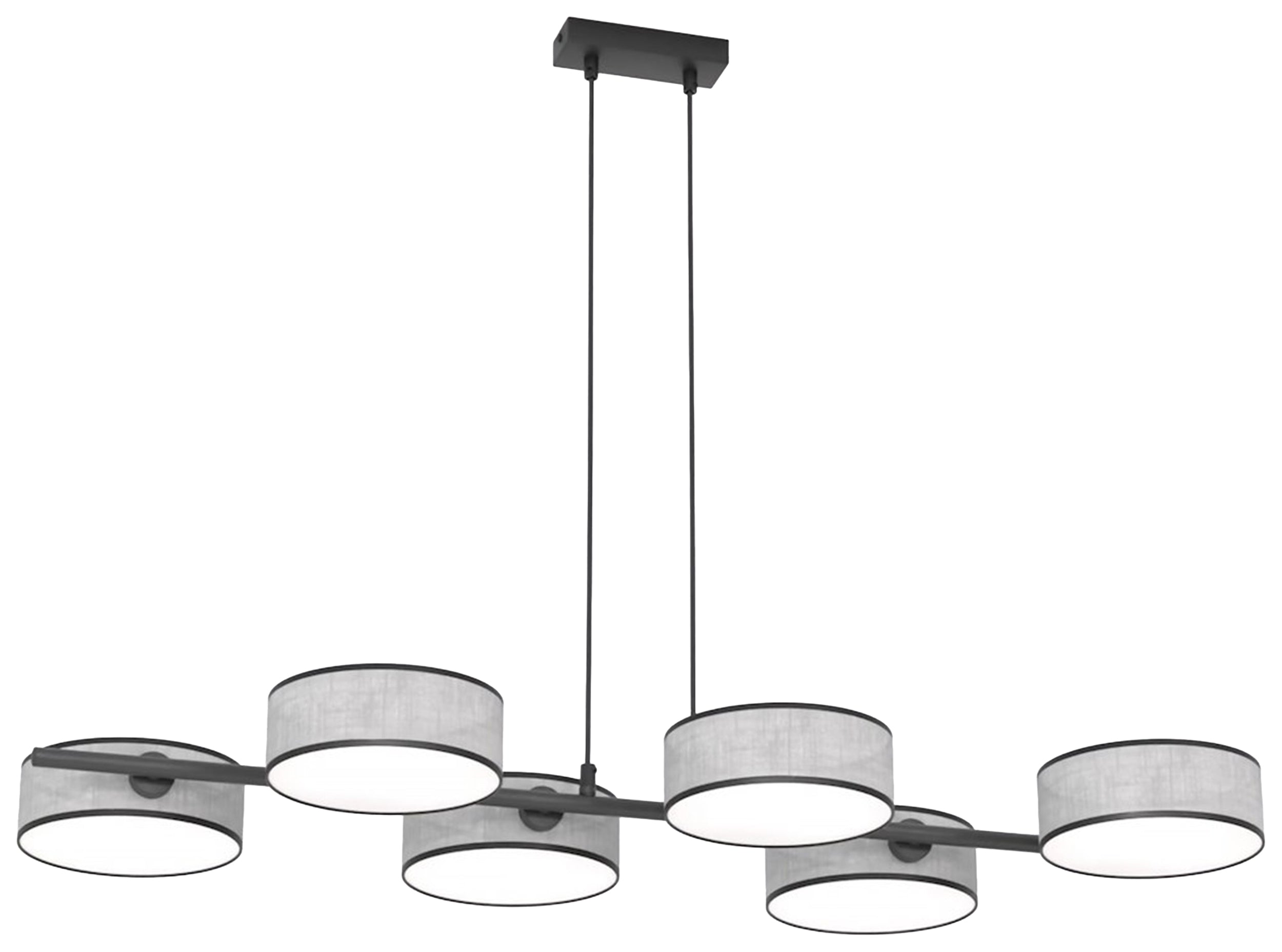 Lampa wisząca Drumz x6 szara