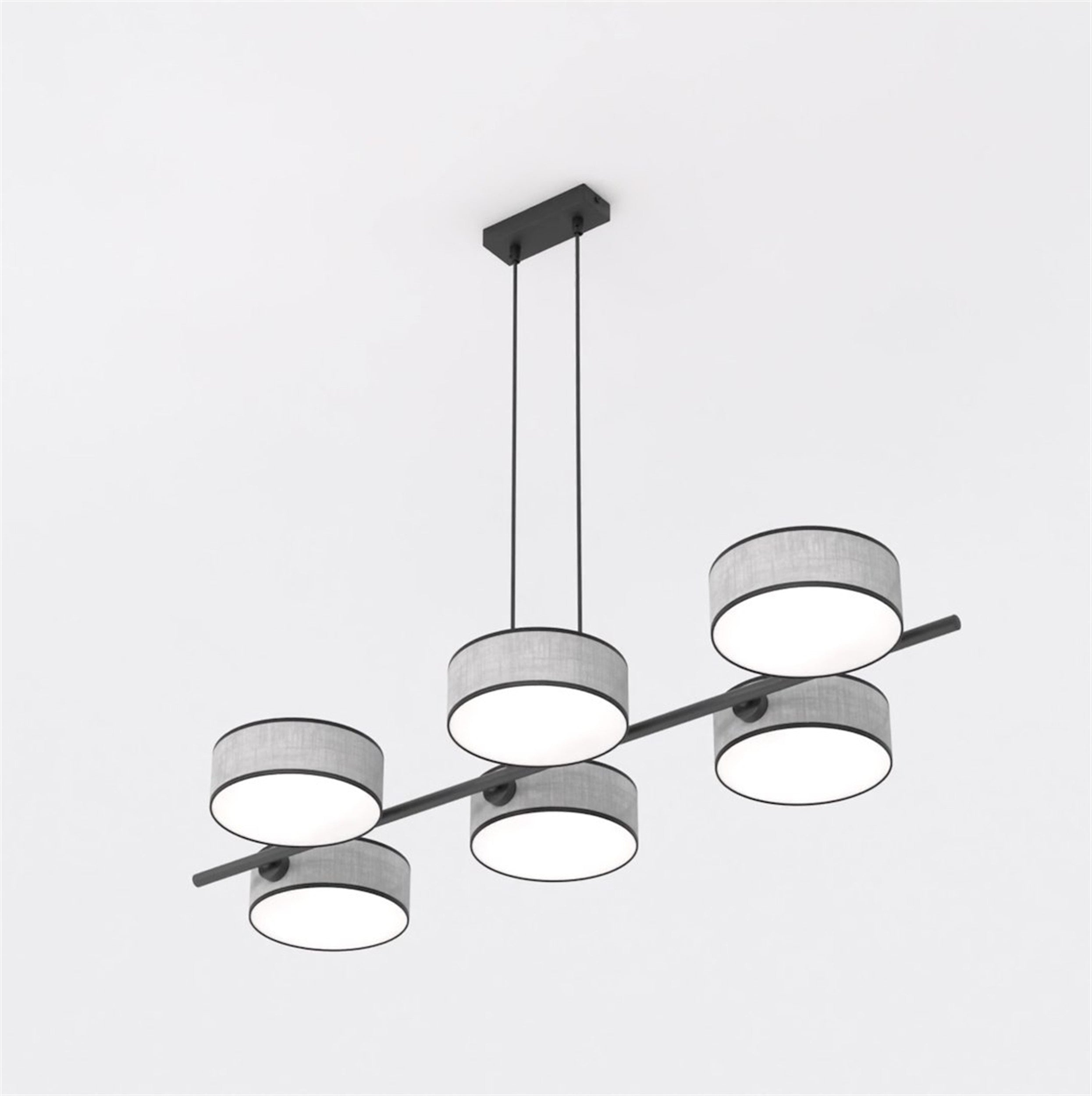 Lampa wisząca Drumz x6 szara