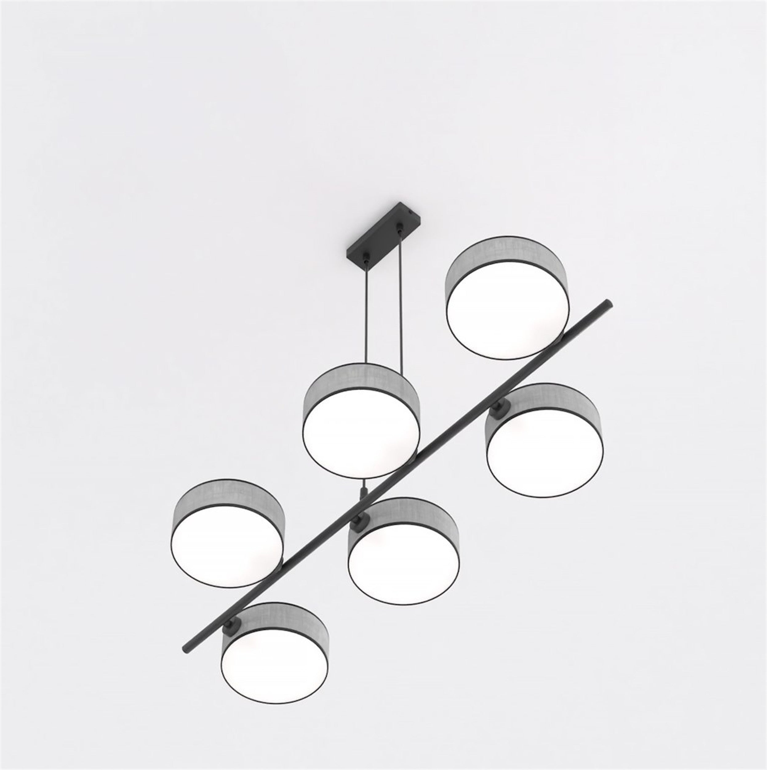 Lampa wisząca Drumz x6 szara