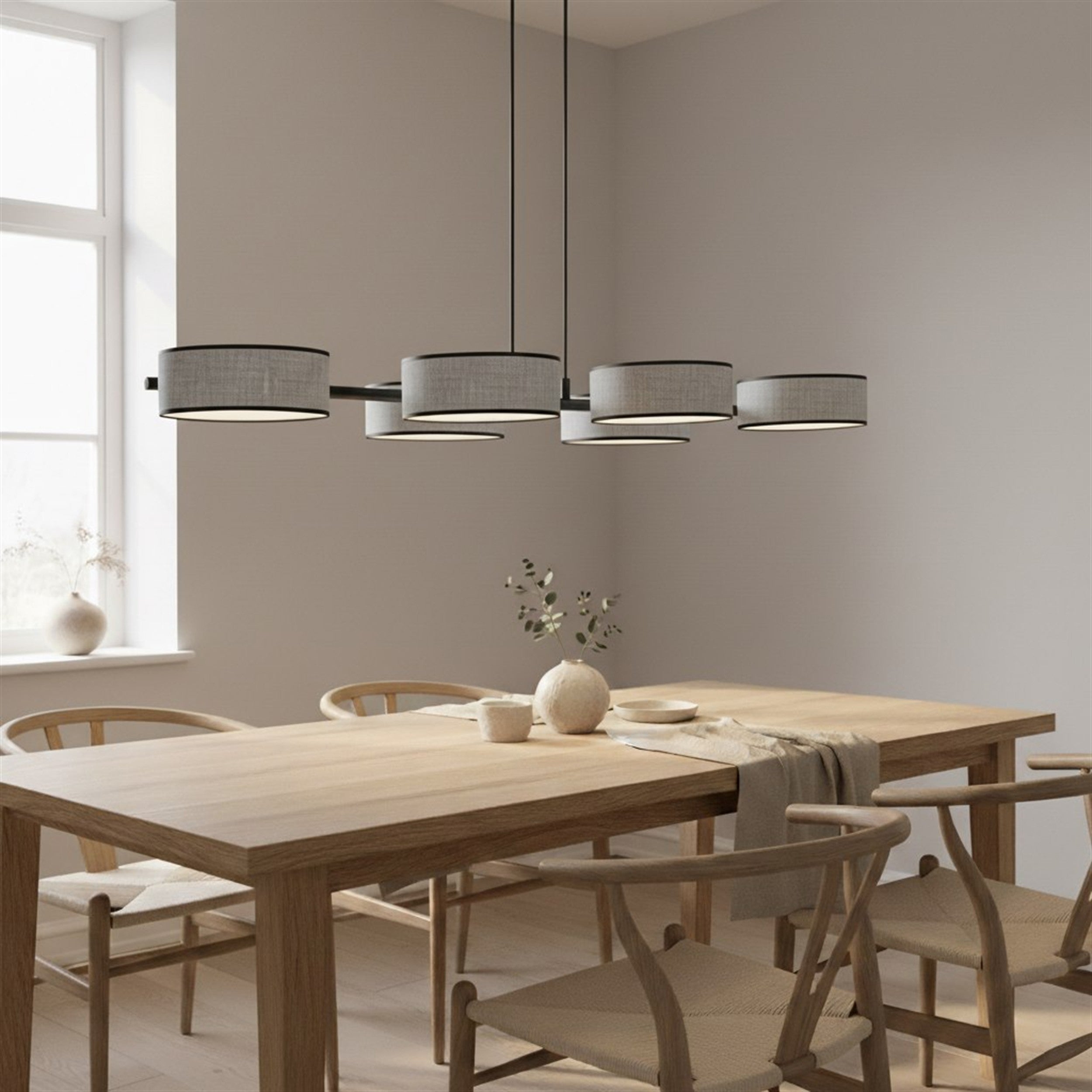 Lampa wisząca Drumz x6 szara