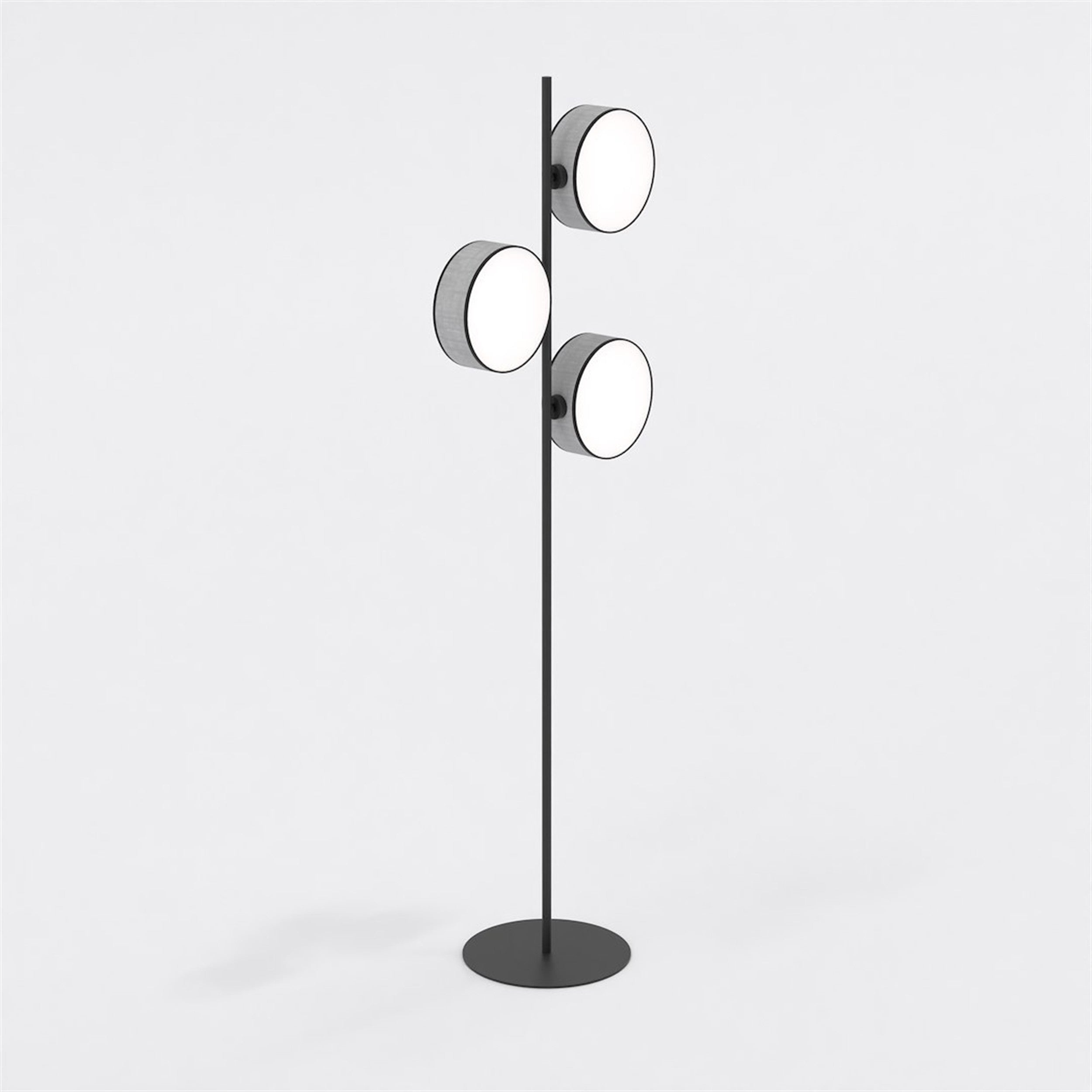 Lampa podłogowa Drumz x3 szara