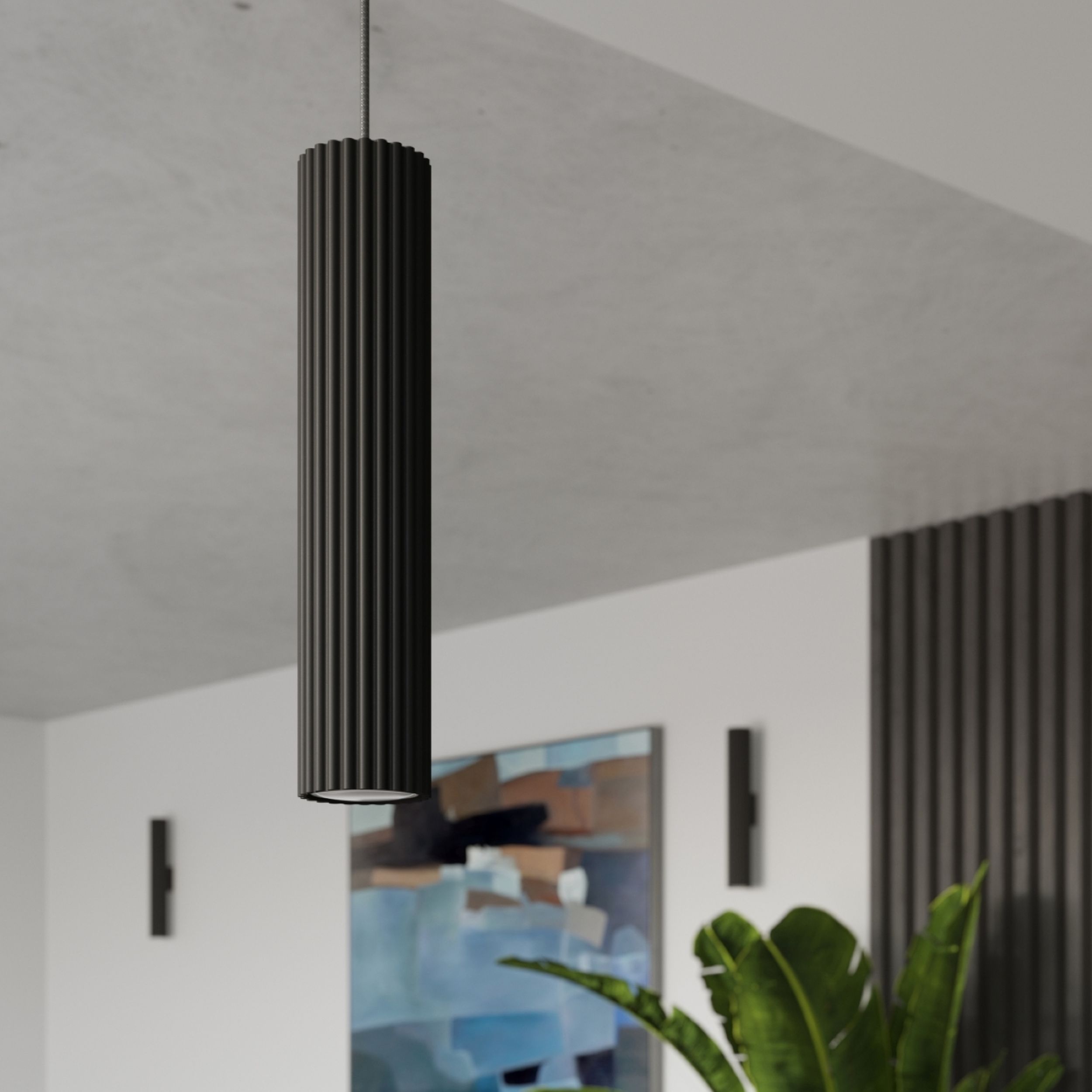 Lampa wisząca Karbon x1 czarna