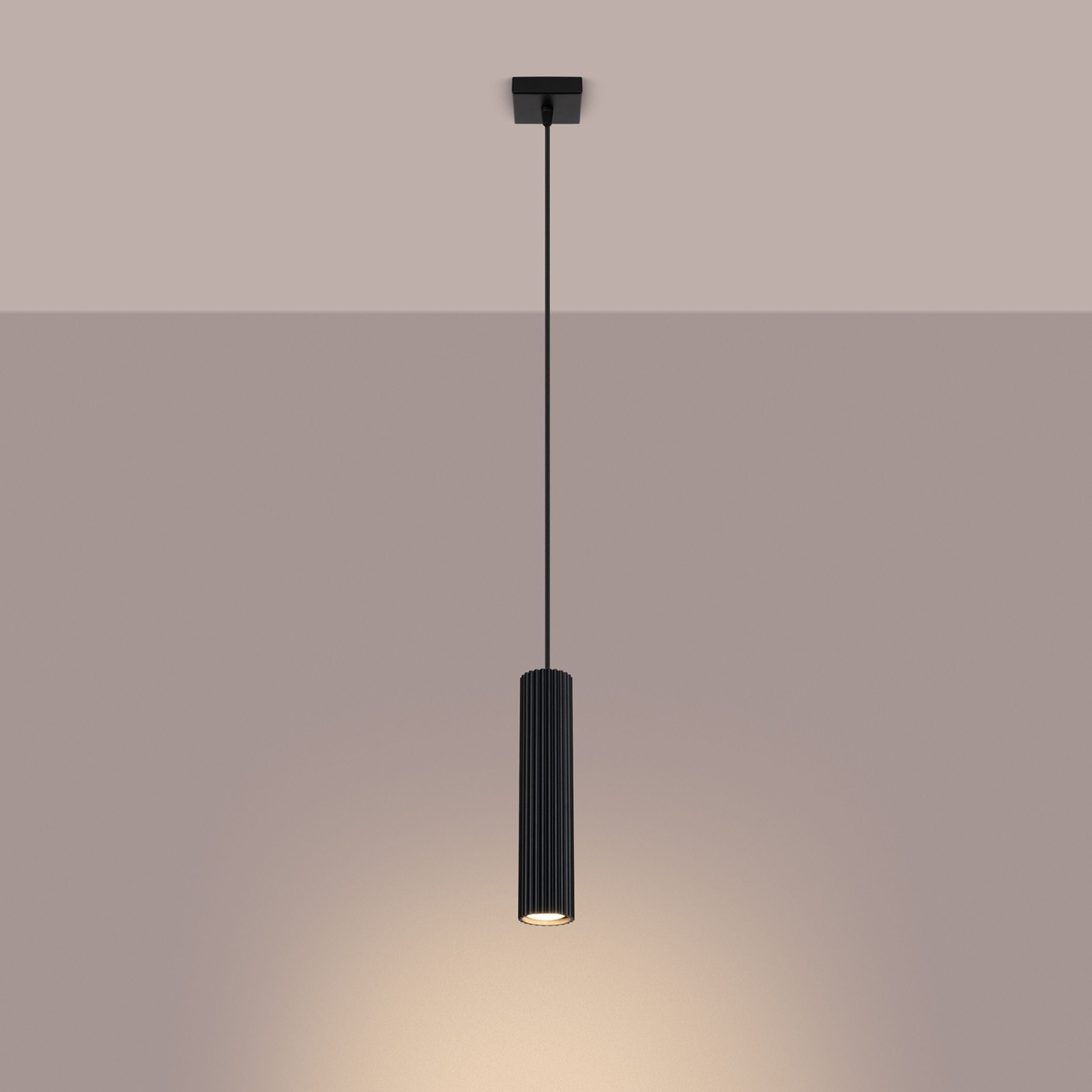 Lampa wisząca Karbon x1 czarna