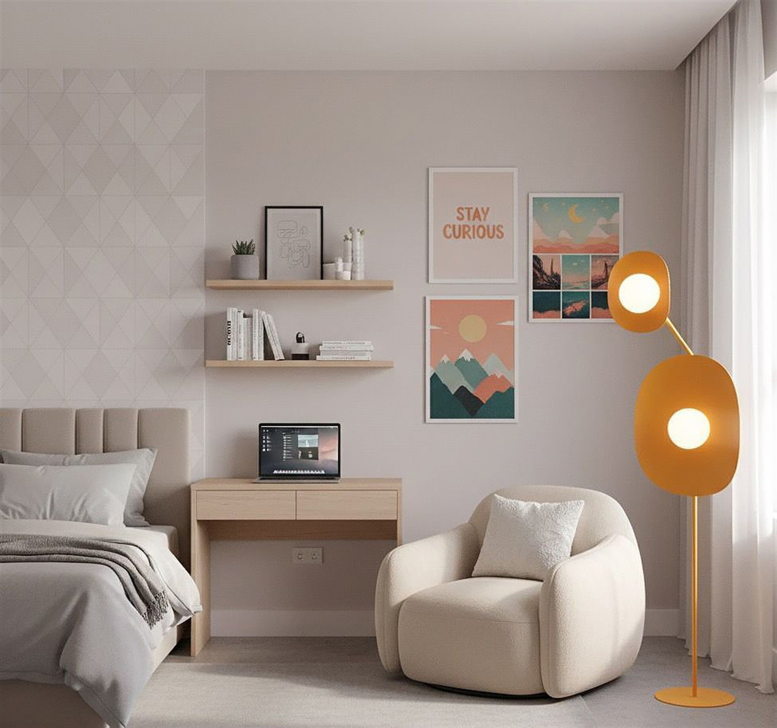 Lampa podłogowa Delulu x2 pomarańczowa