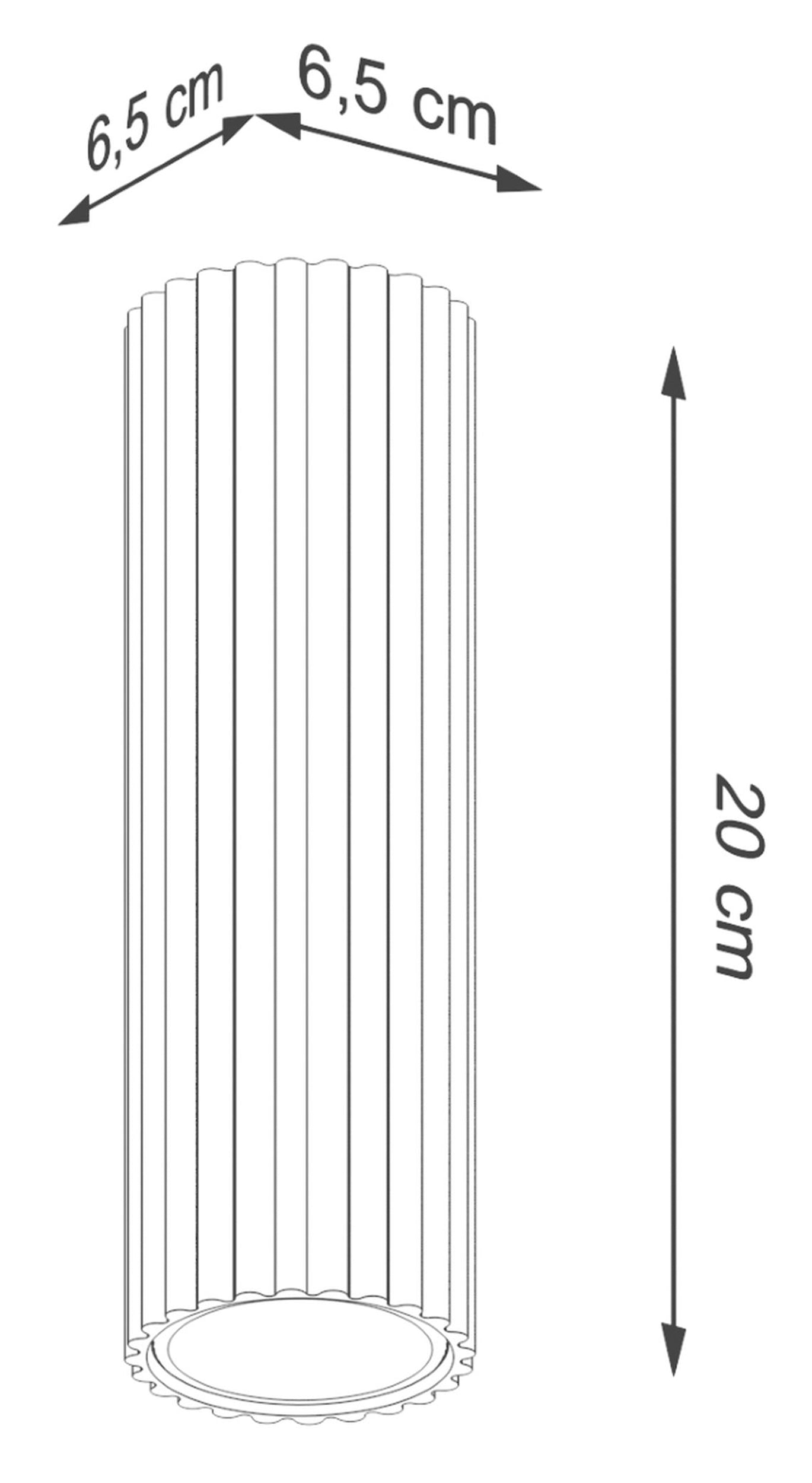 Plafon Karbon 20 cm oliwkowy
