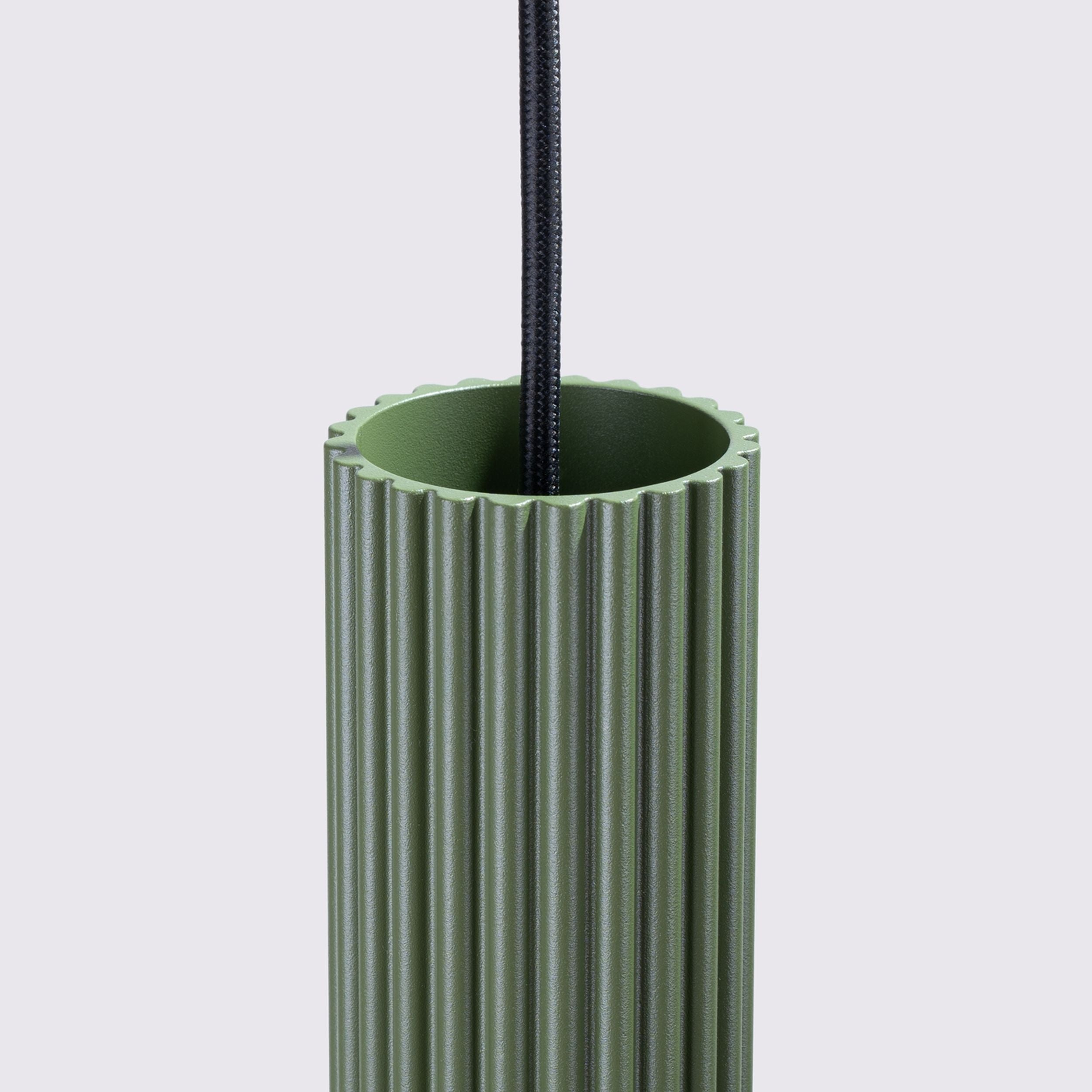 Lampa wisząca Karbon x1 oliwkowa