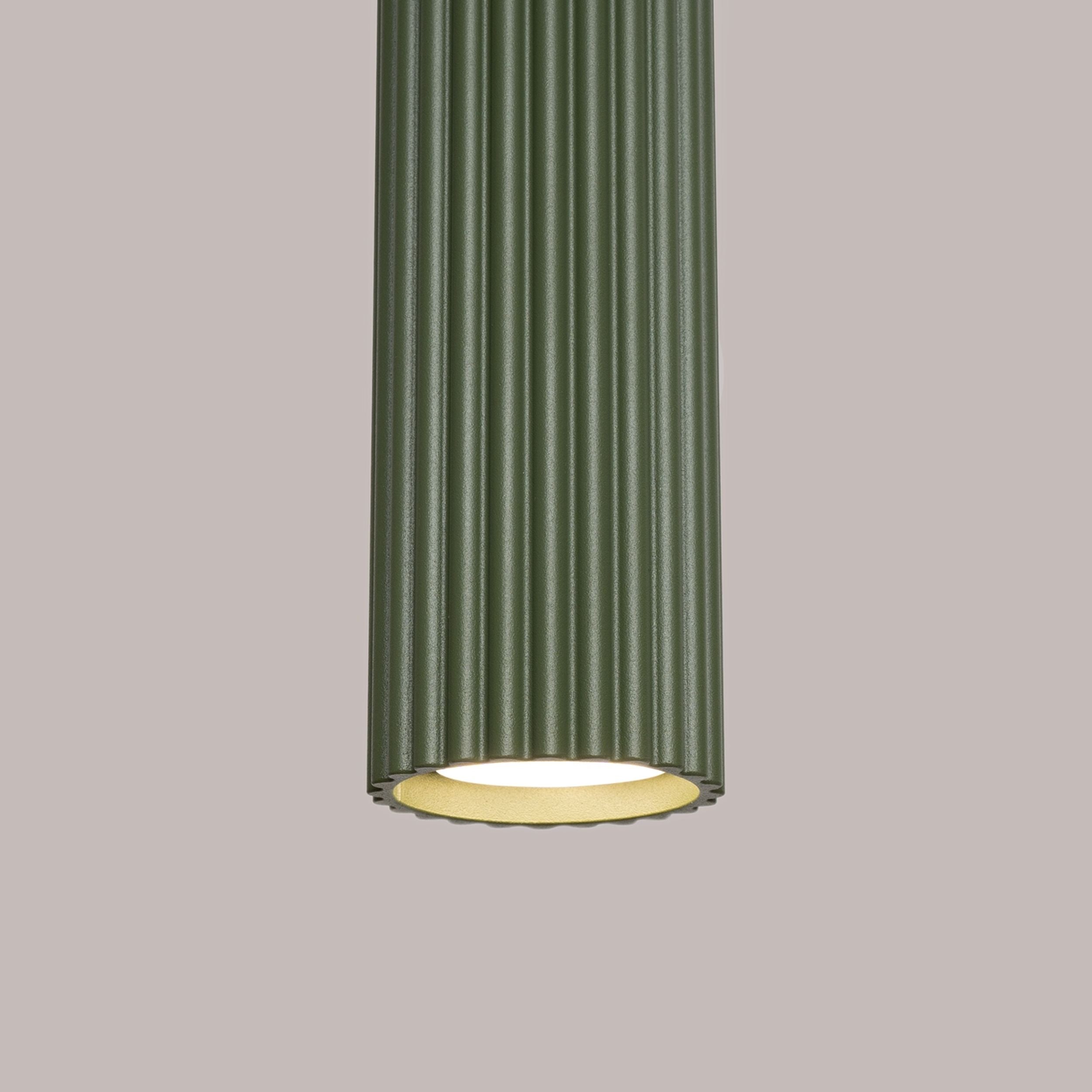 Lampa wisząca Karbon x1 oliwkowa