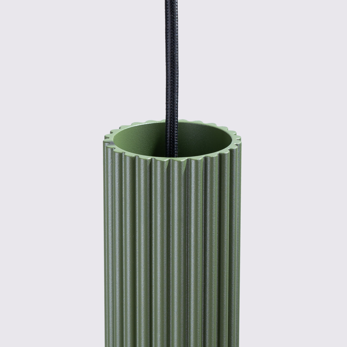 Lampa wisząca Karbon 3P zielona oliwka