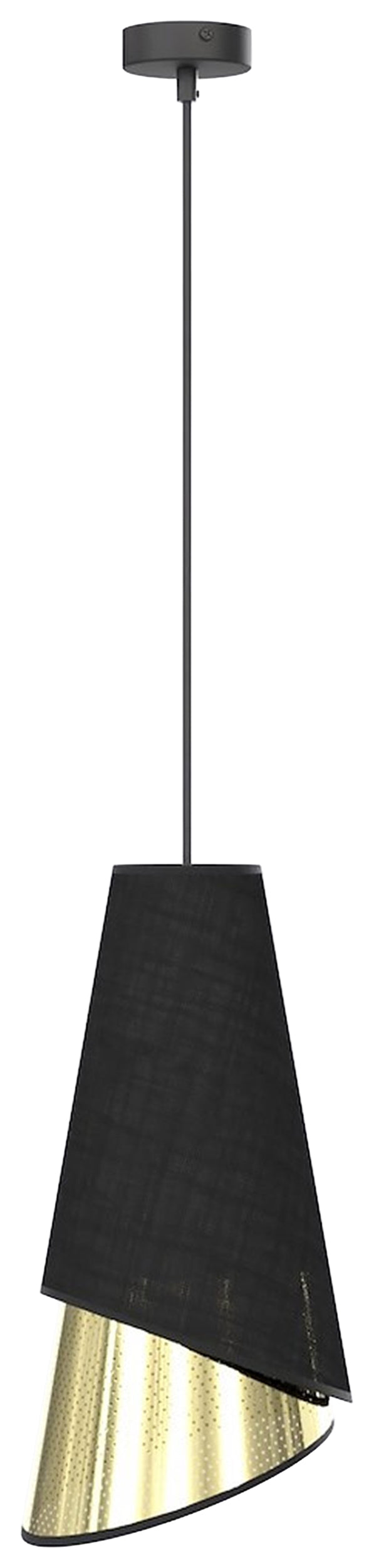 Lampa wisząca Moda x1 czerń/złoto